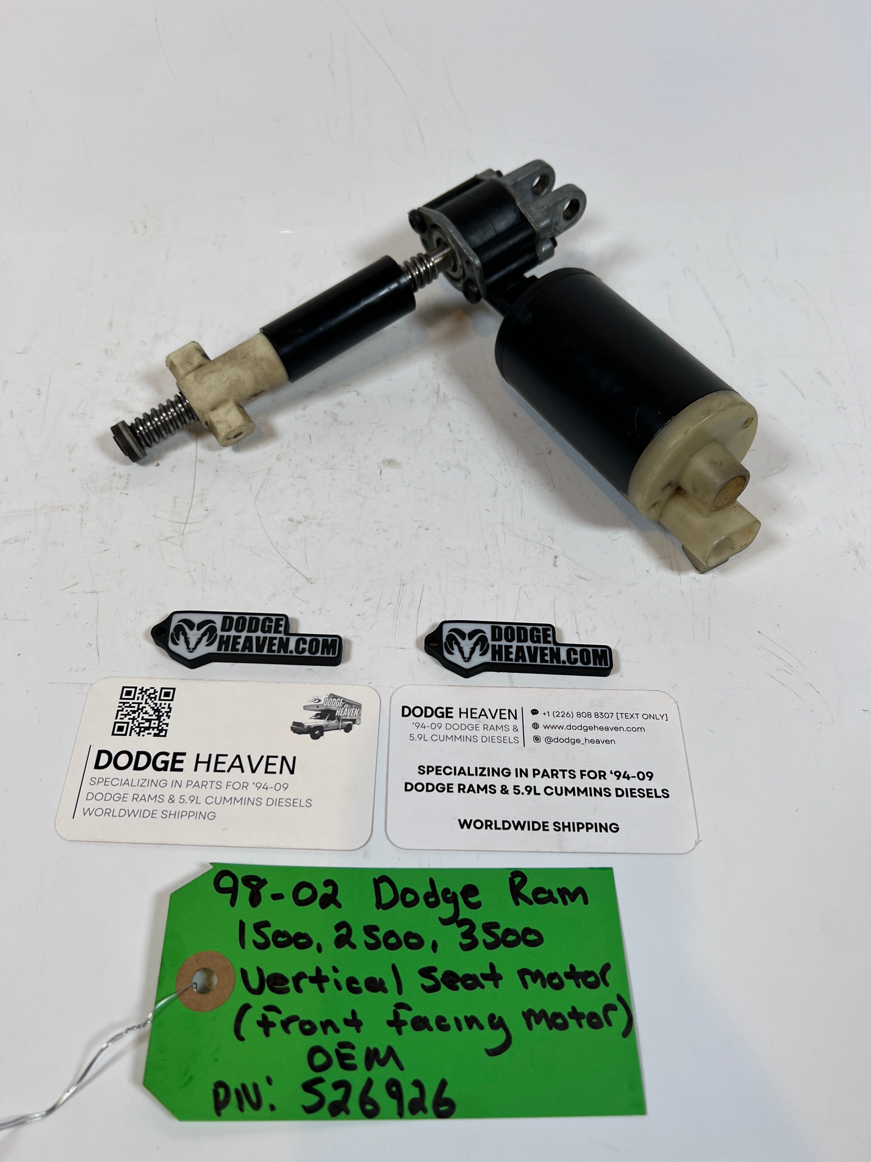 1998-2002 Dodge Ram 1500-3500 Vertical Seat Motor ( Front Facing Motor)