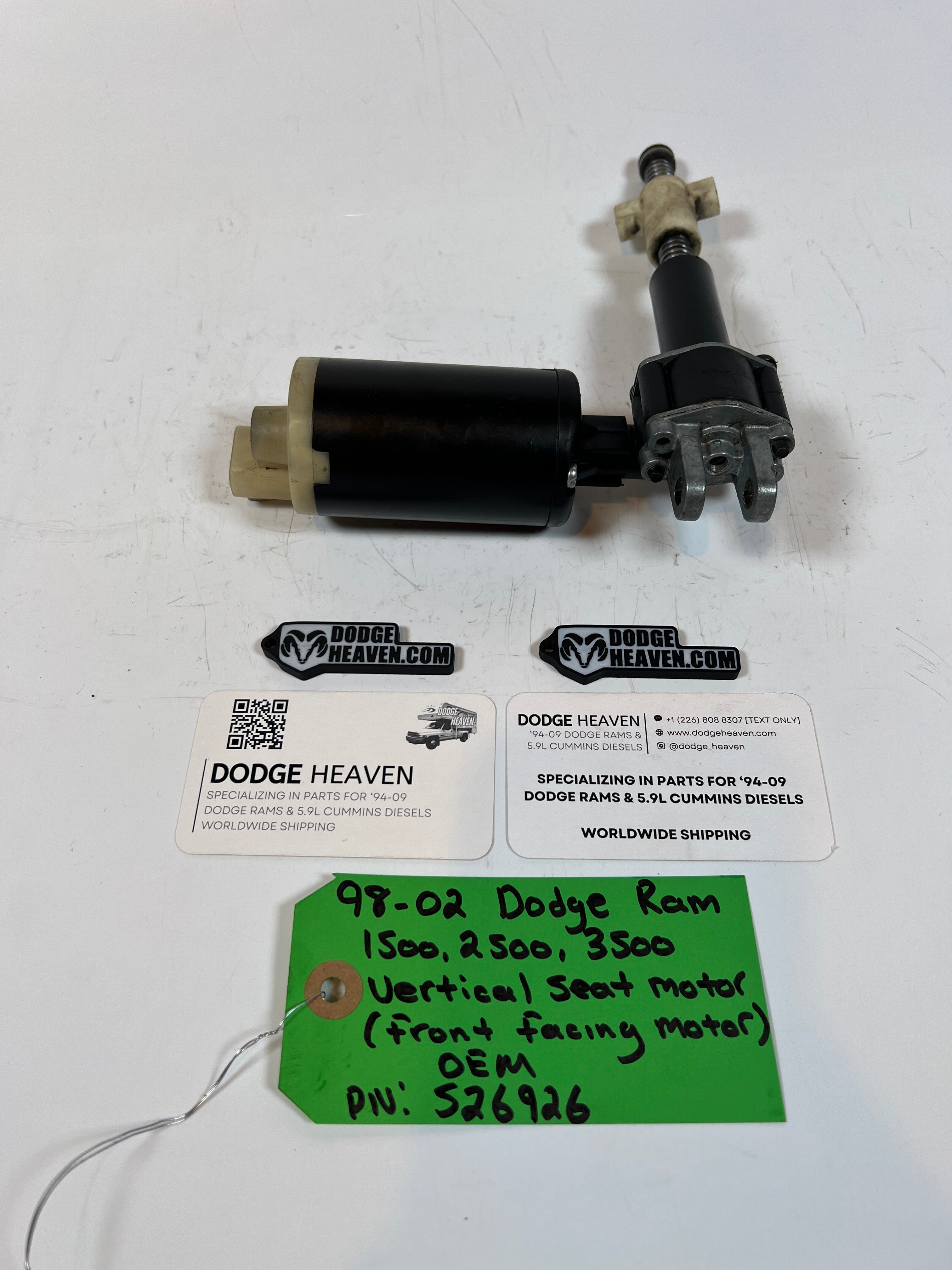 1998-2002 Dodge Ram 1500-3500 Vertical Seat Motor ( Front Facing Motor)