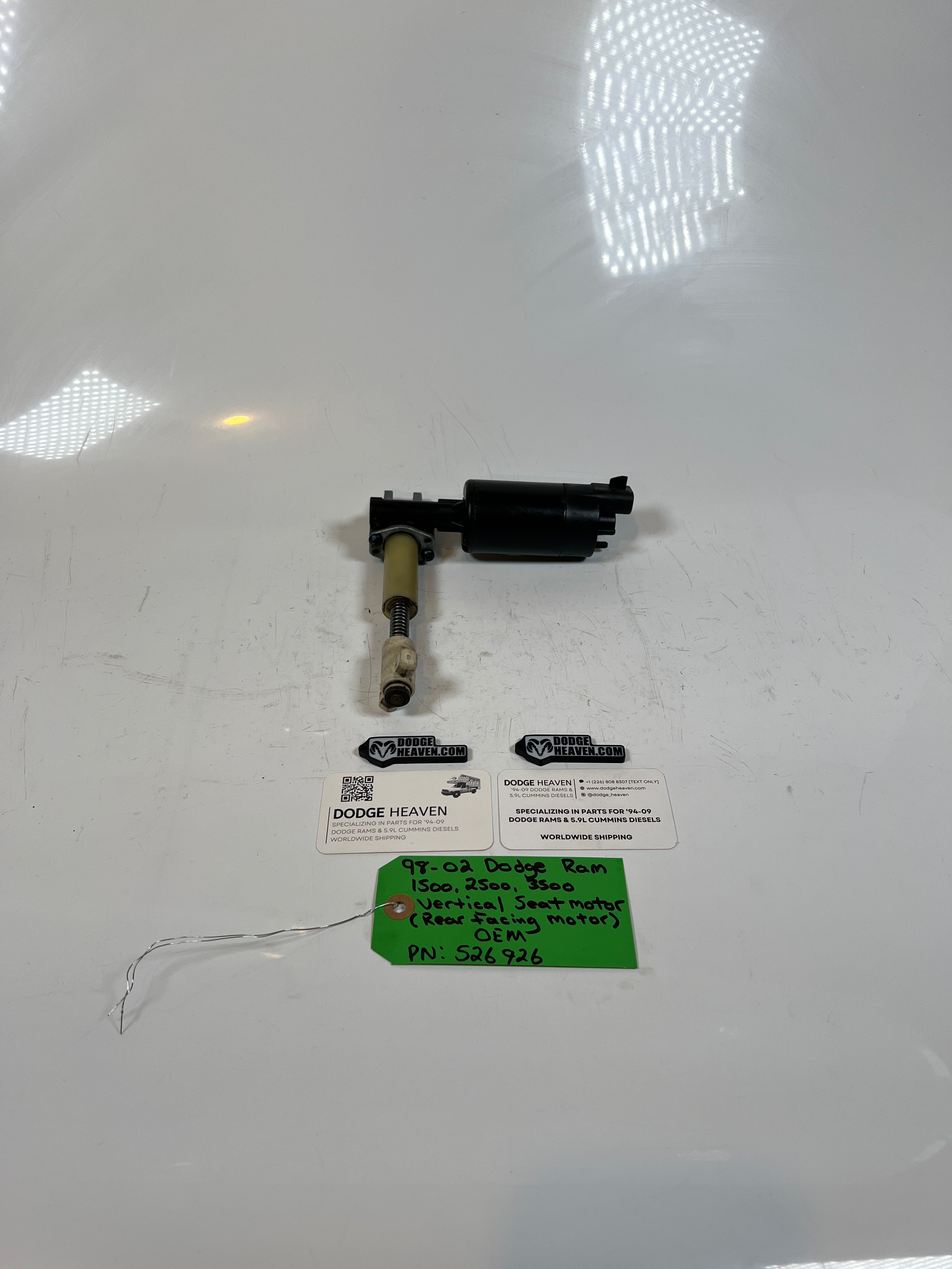 1998-2002 Dodge Ram 1500-3500 Vertical Seat Motor (Rear Facing Motor)