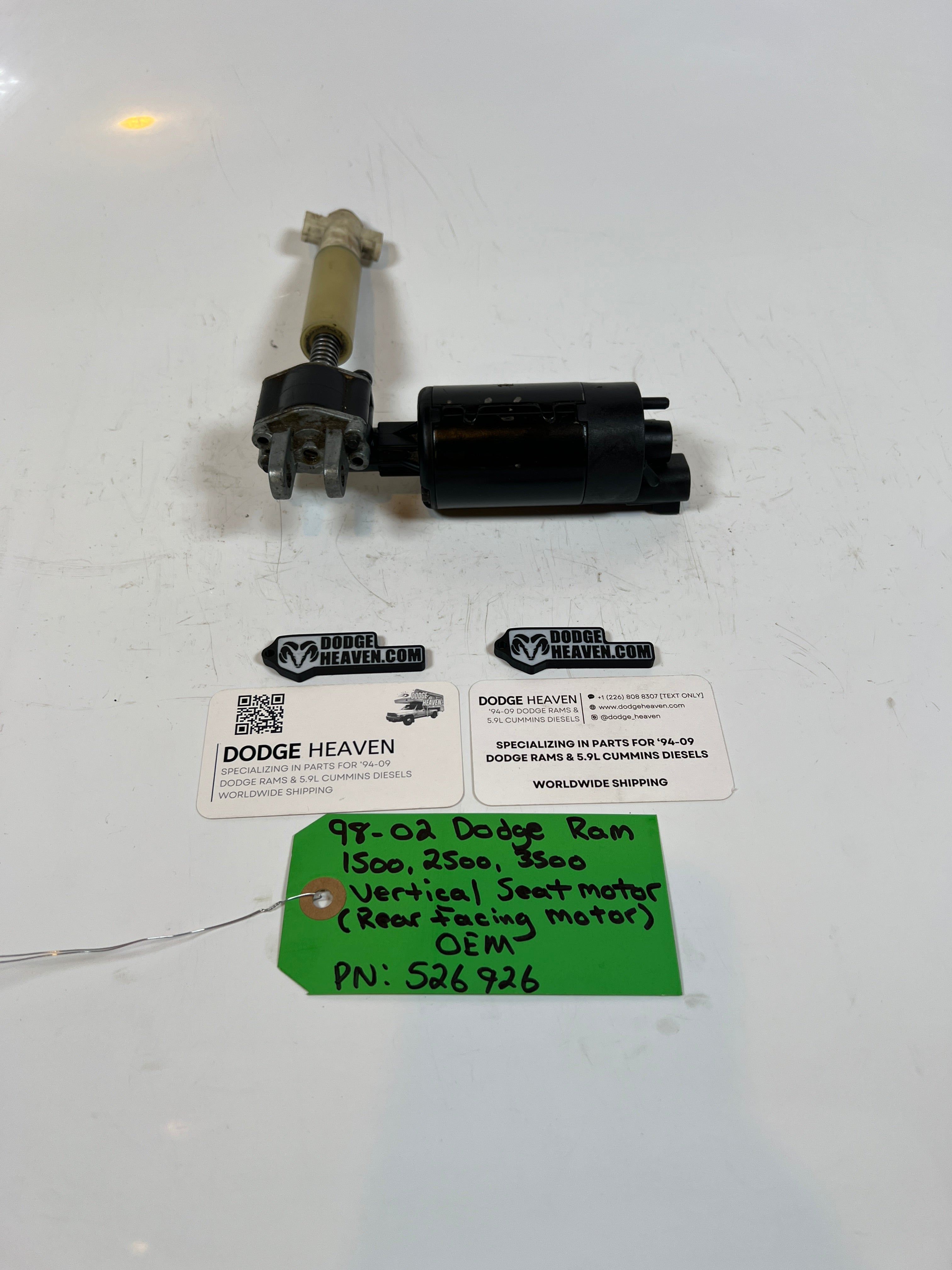 1998-2002 Dodge Ram 1500-3500 Vertical Seat Motor (Rear Facing Motor)