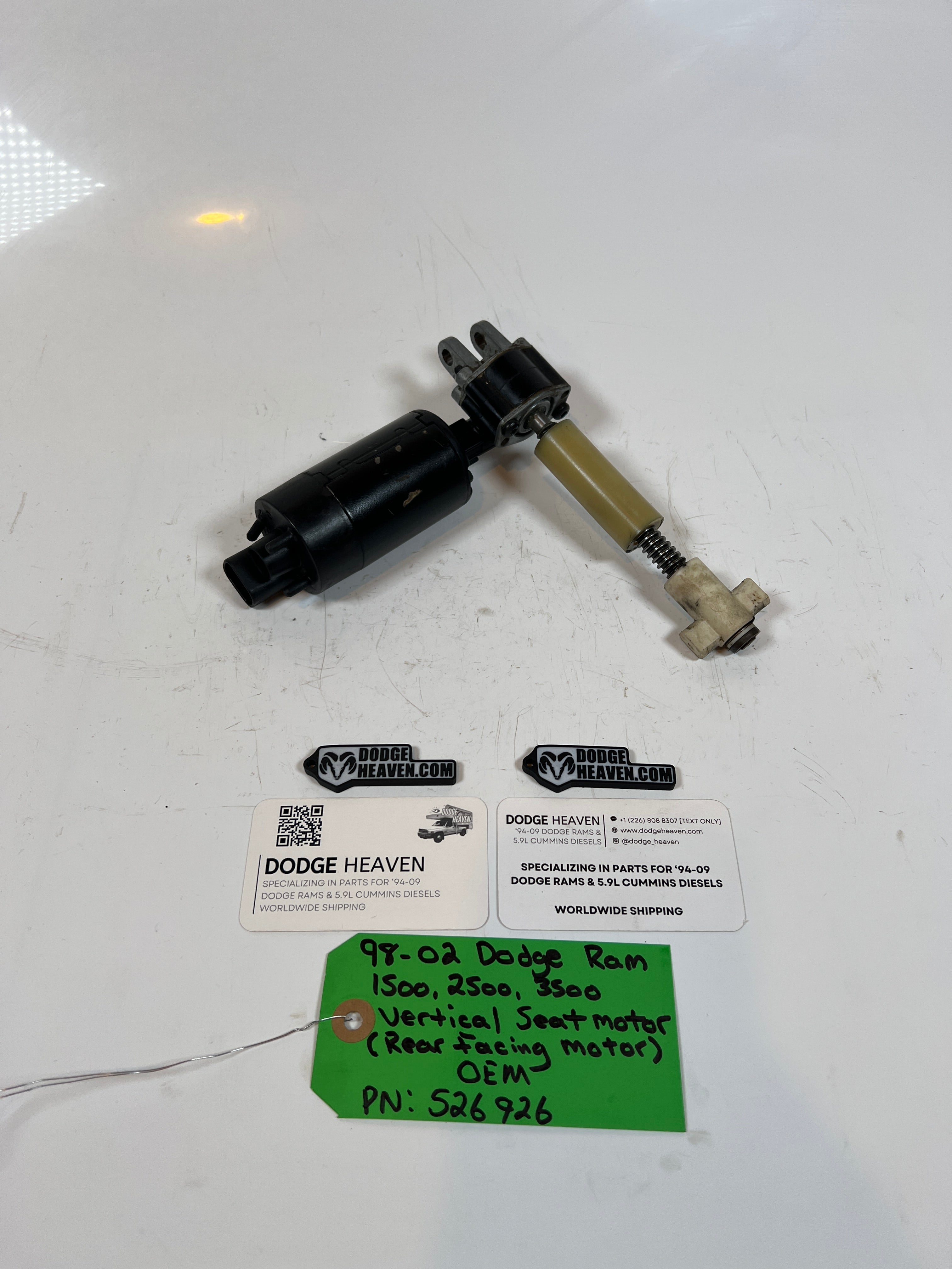 1998-2002 Dodge Ram 1500-3500 Vertical Seat Motor (Rear Facing Motor)