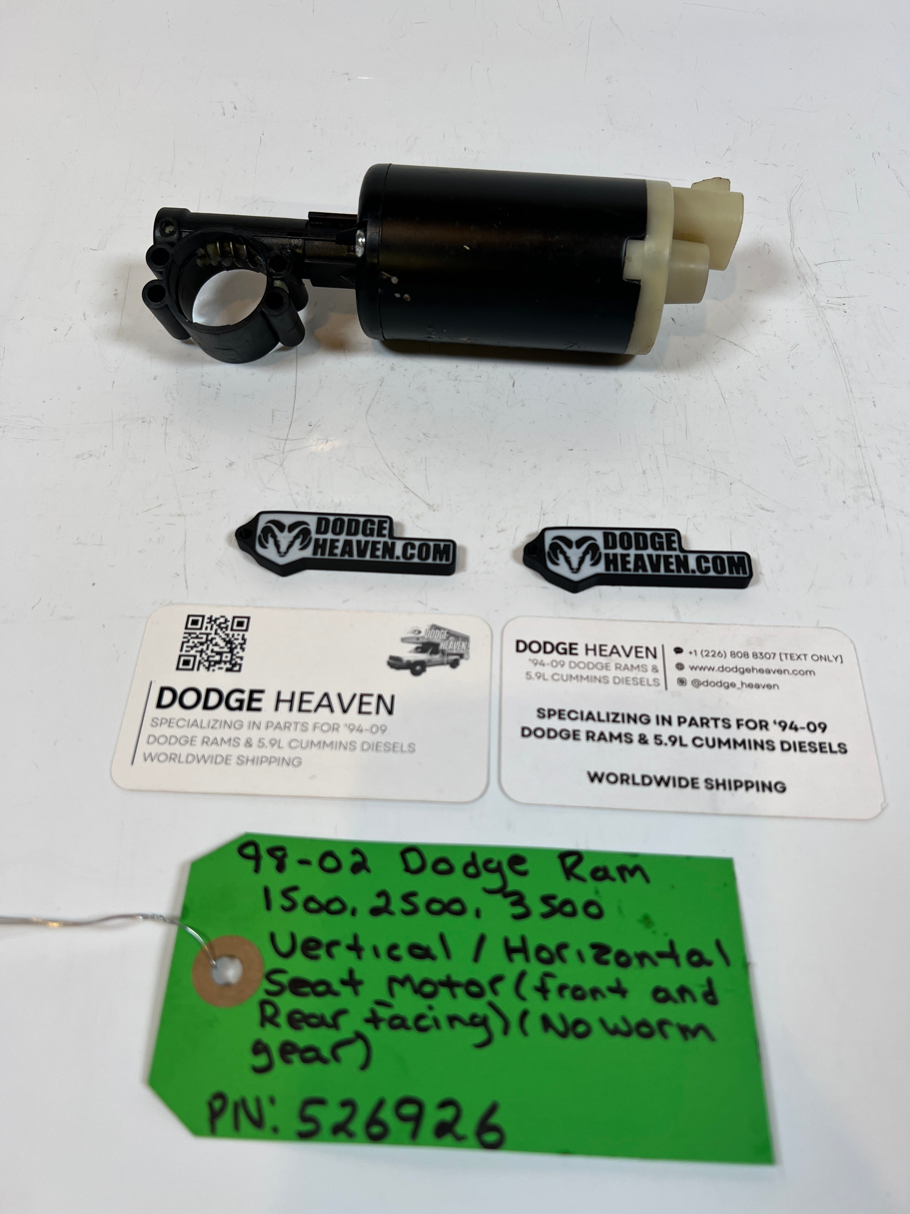 1998-2002 Dodge Ram 1500-3500 Vertical / Horizontal Seat Motor W/O Worm Gear