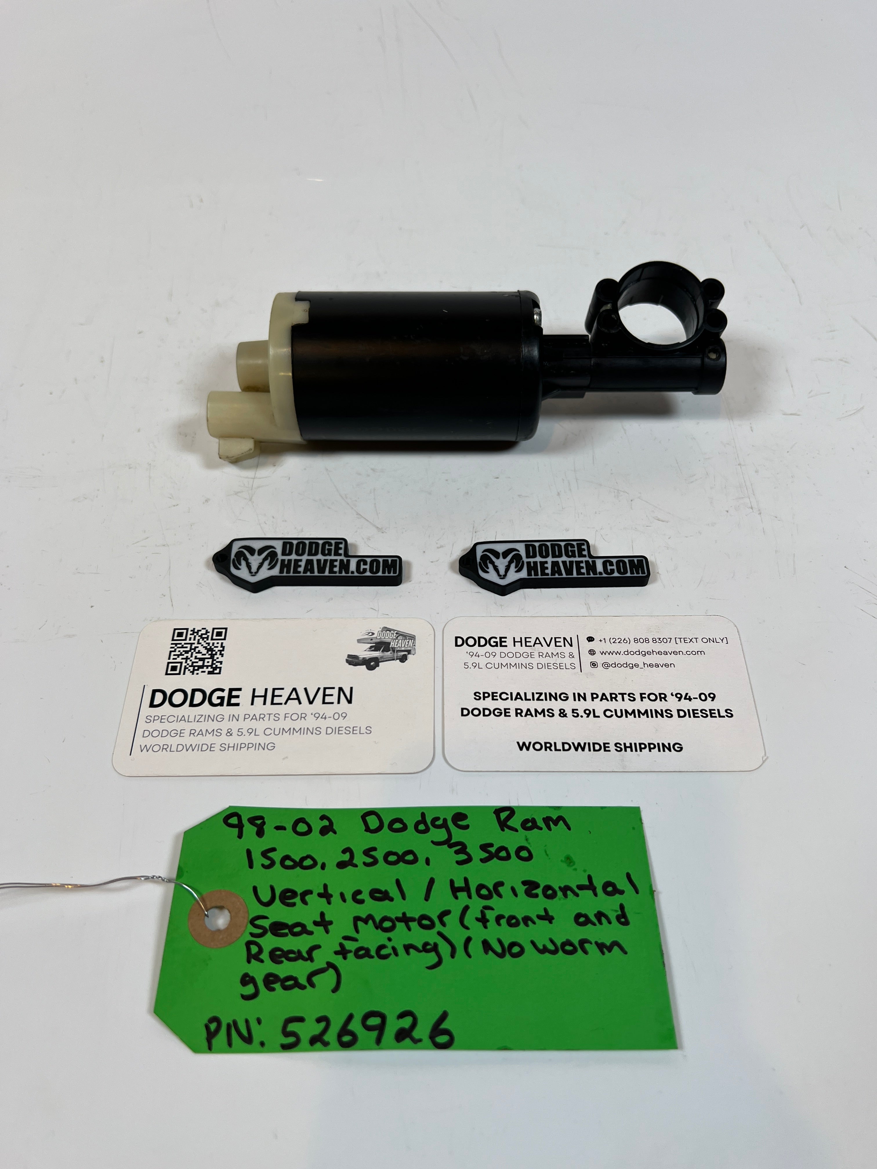 1998-2002 Dodge Ram 1500-3500 Vertical / Horizontal Seat Motor W/O Worm Gear