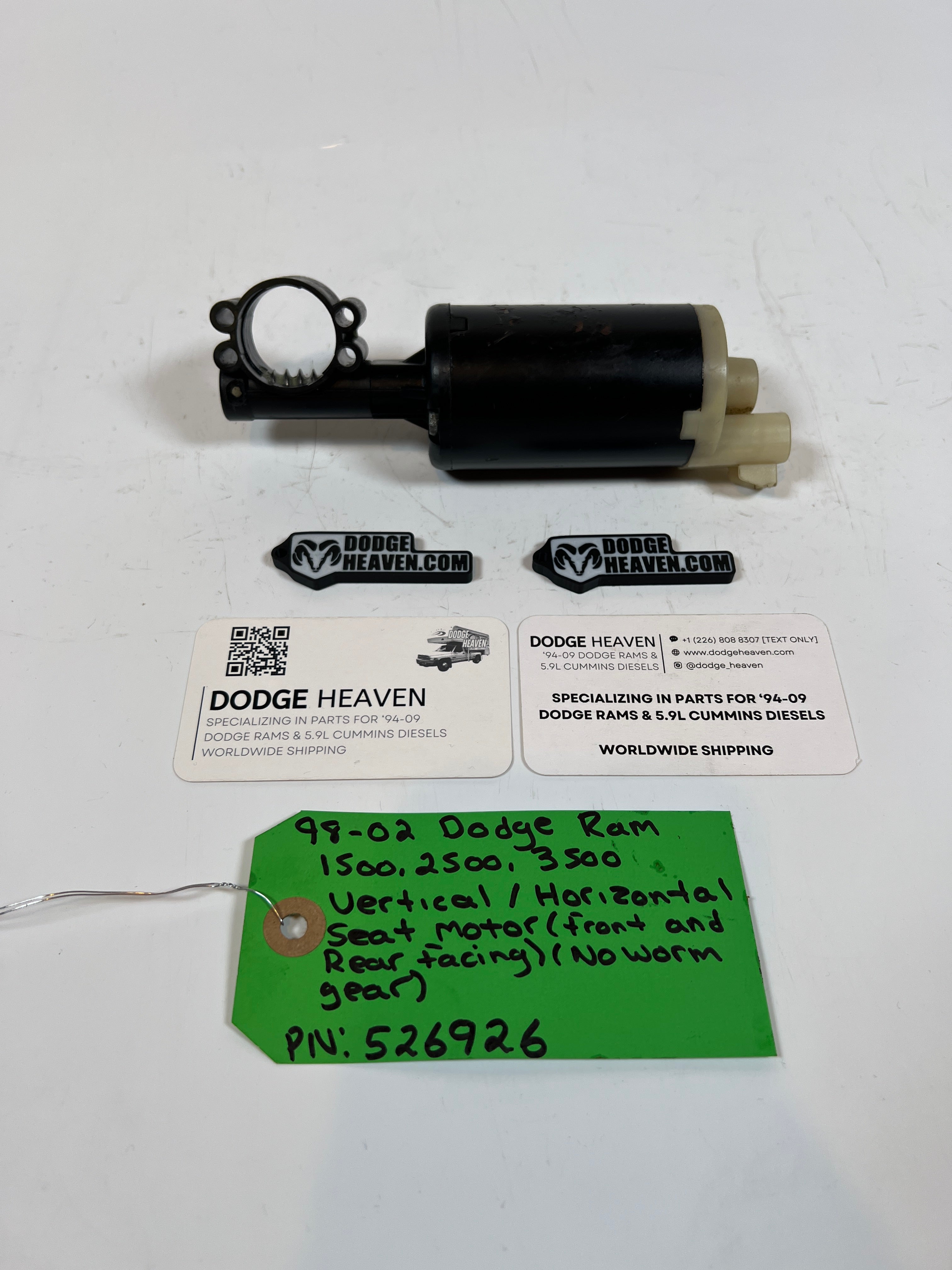 1998-2002 Dodge Ram 1500-3500 Vertical / Horizontal Seat Motor W/O Worm Gear