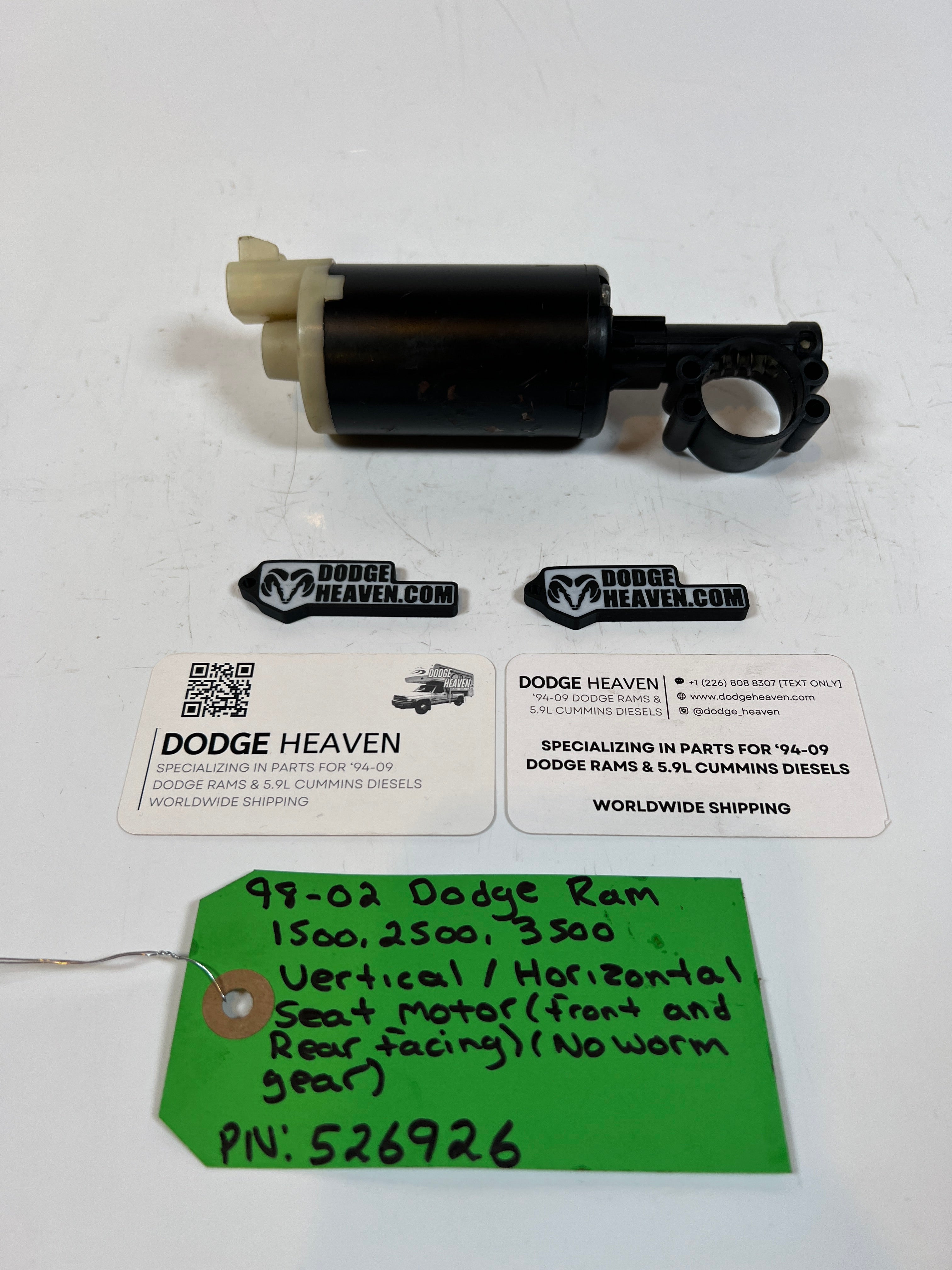 1998-2002 Dodge Ram 1500-3500 Vertical / Horizontal Seat Motor W/O Worm Gear