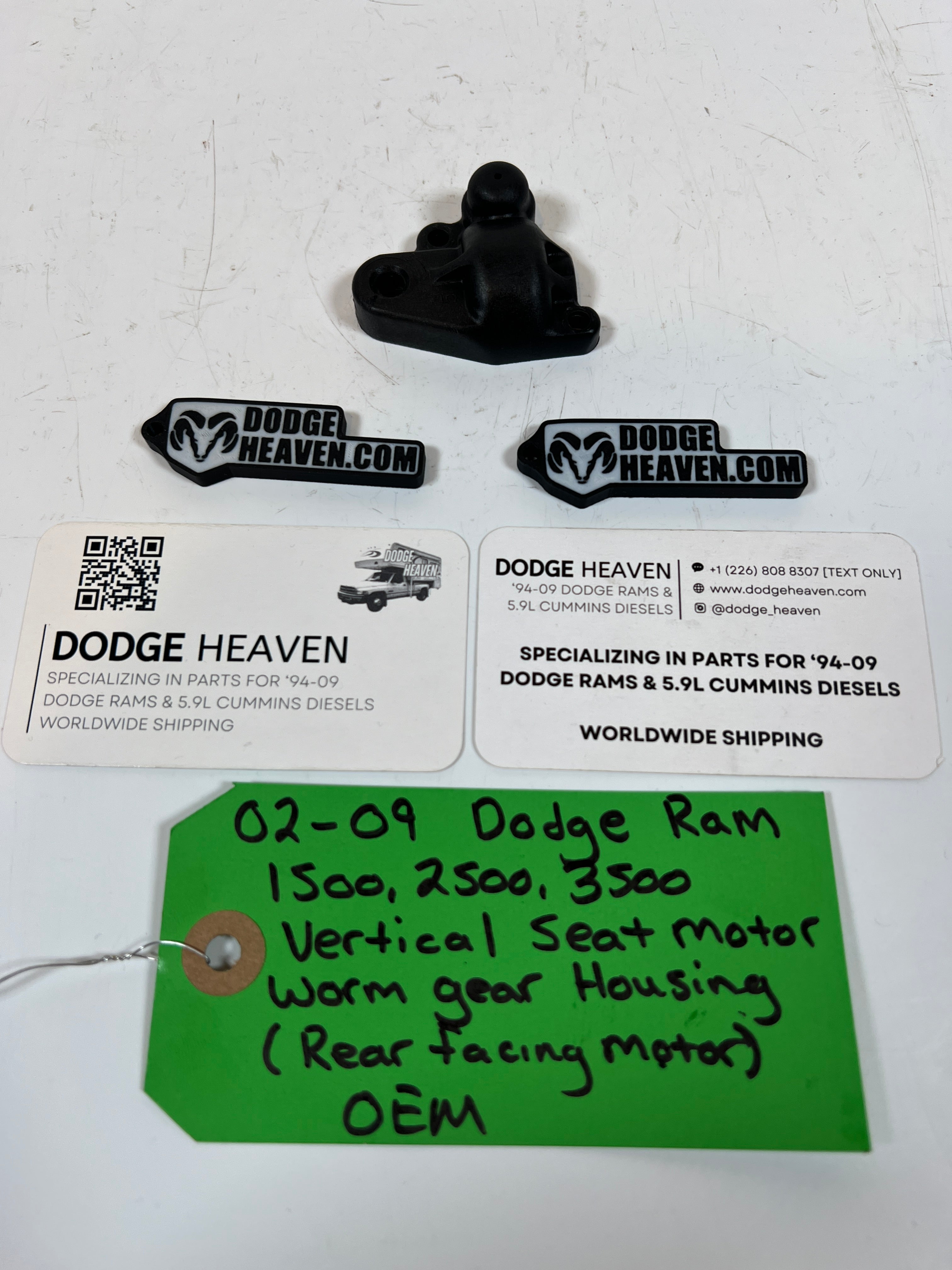 2002-2009 Dodge Ram 1500-3500 Vertical Seat Motor Worm Gear Housing