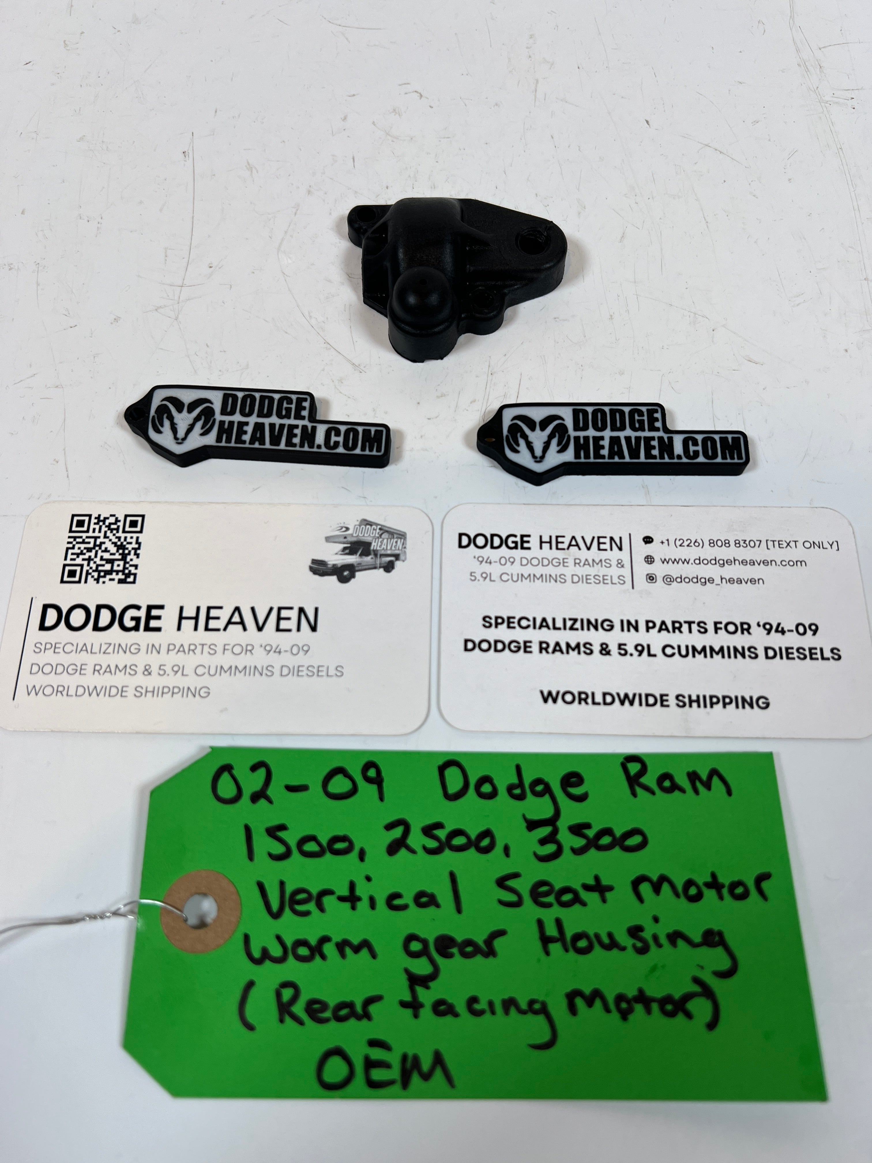 2002-2009 Dodge Ram 1500-3500 Vertical Seat Motor Worm Gear Housing