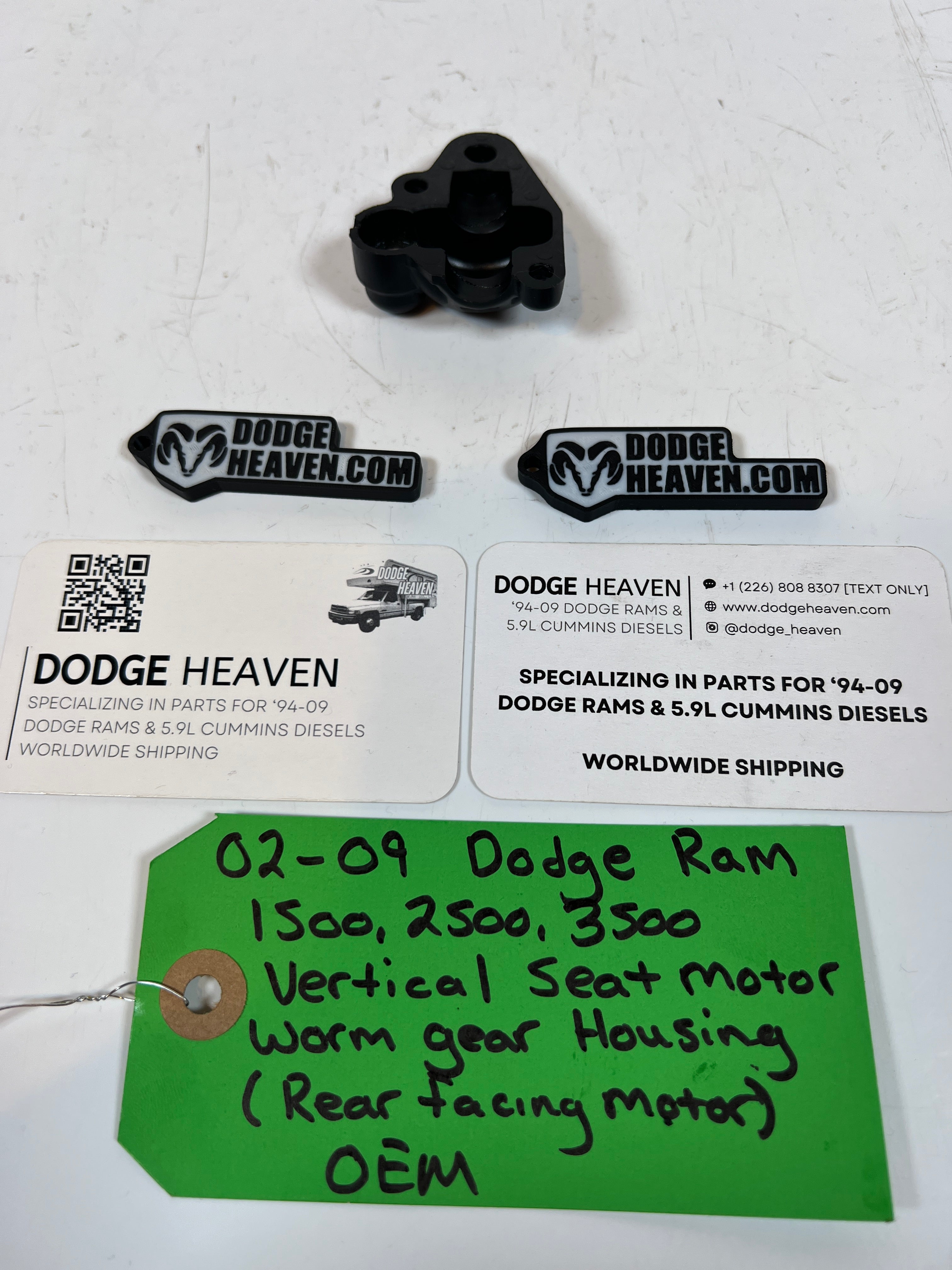 2002-2009 Dodge Ram 1500-3500 Vertical Seat Motor Worm Gear Housing