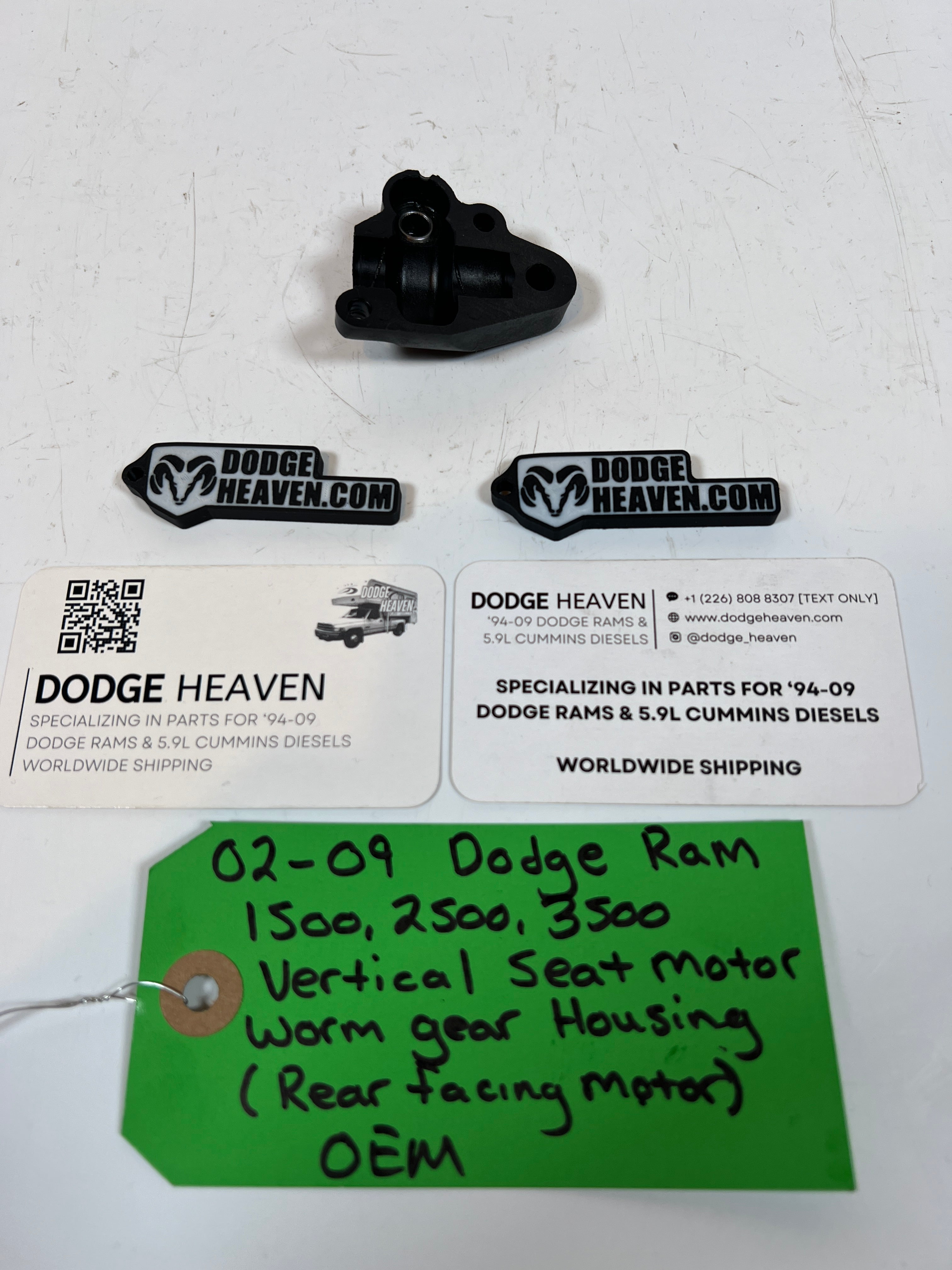 2002-2009 Dodge Ram 1500-3500 Vertical Seat Motor Worm Gear Housing