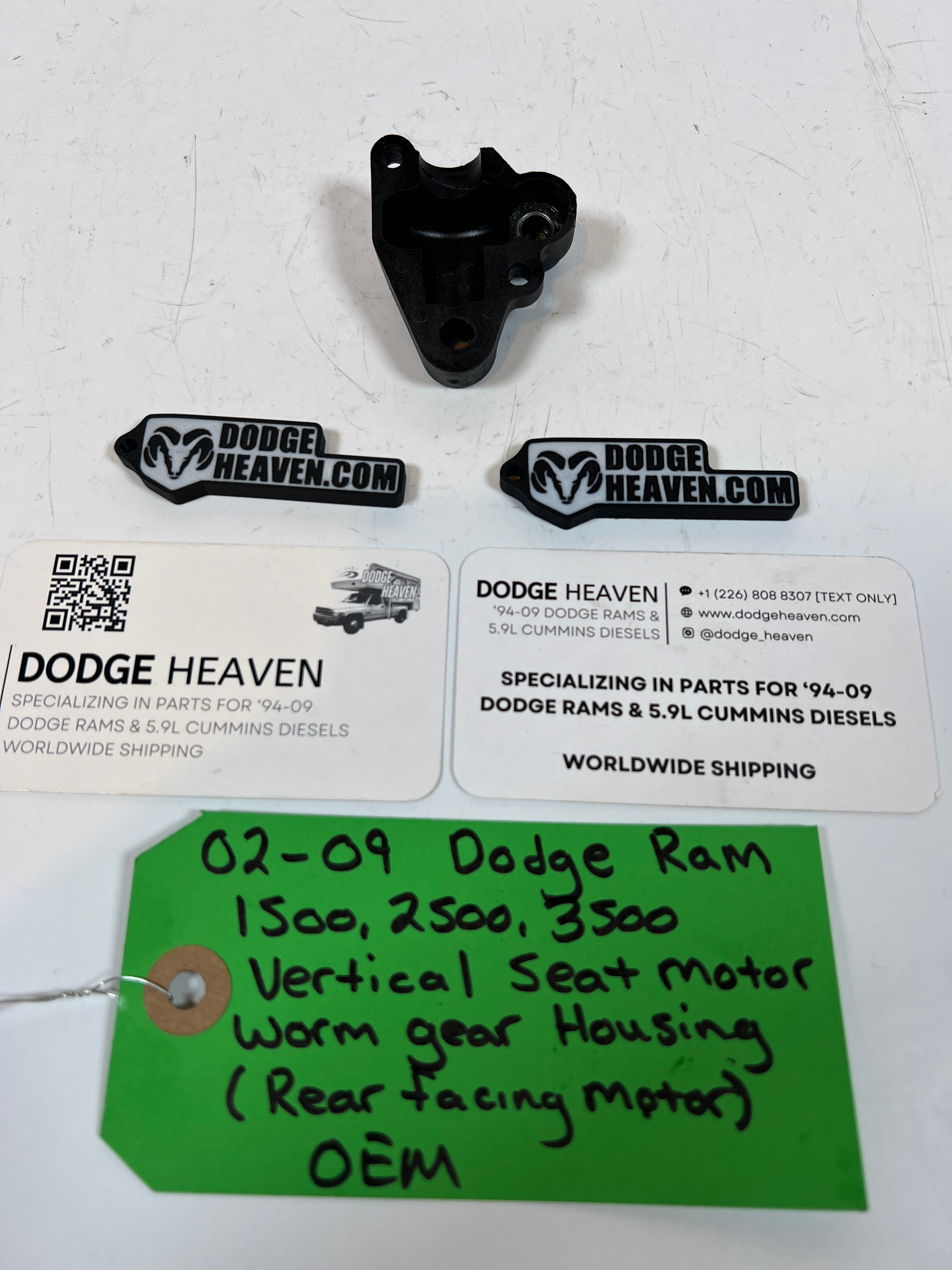 2002-2009 Dodge Ram 1500-3500 Vertical Seat Motor Worm Gear Housing