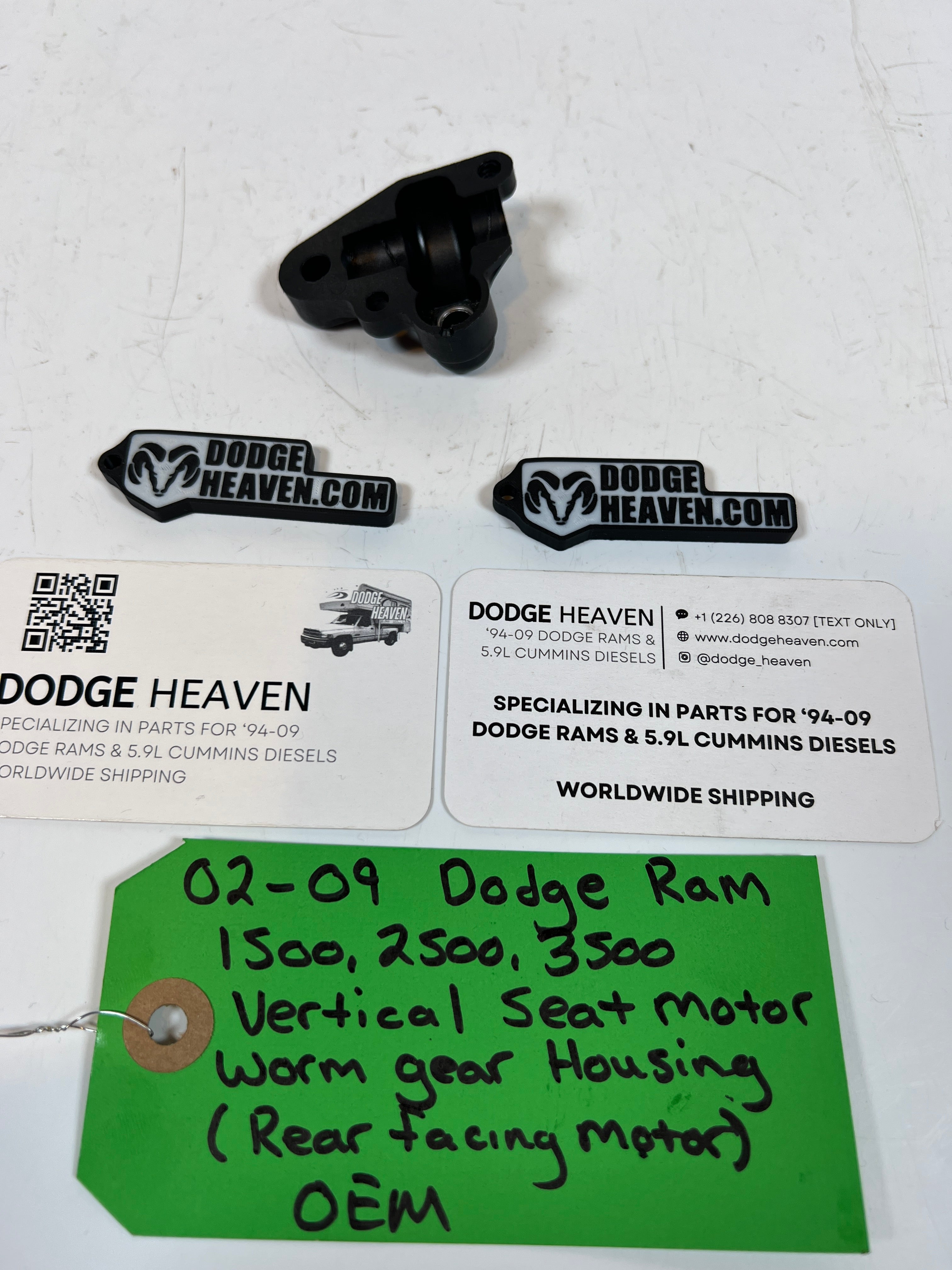 2002-2009 Dodge Ram 1500-3500 Vertical Seat Motor Worm Gear Housing