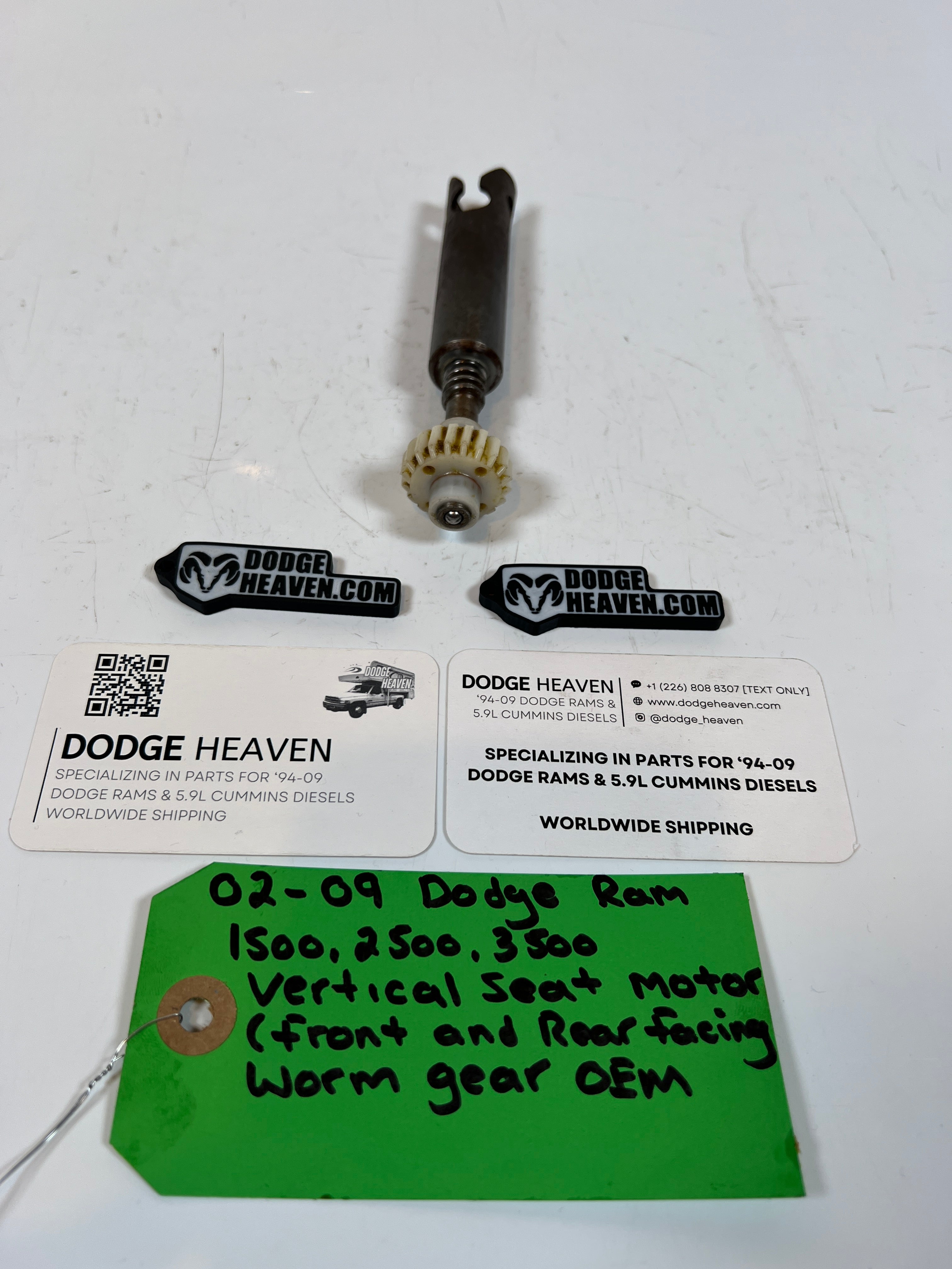 2002-2009 Dodge Ram 1500-3500 Vertical Seat Motors Front & Rear Worm Gear