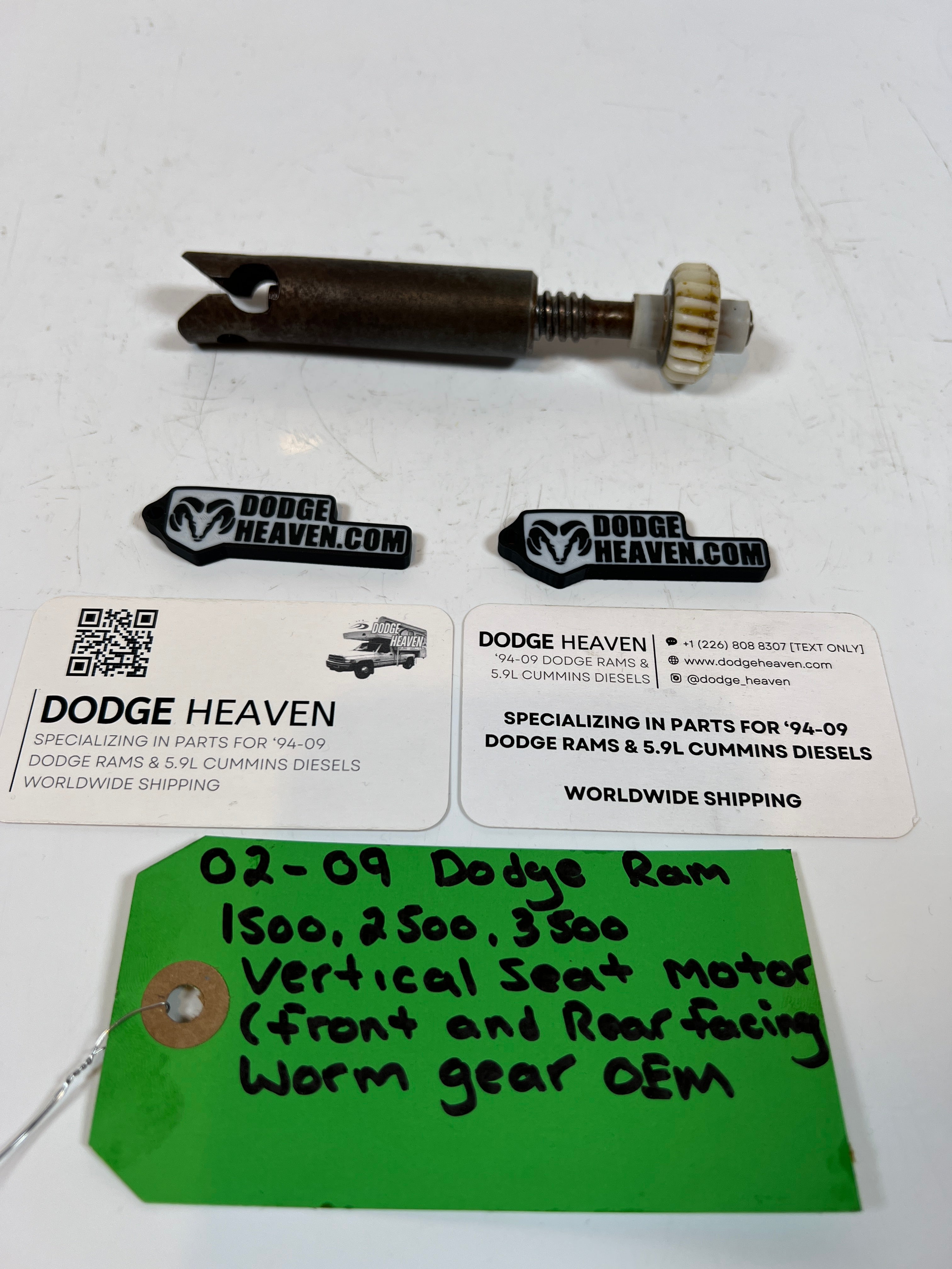 2002-2009 Dodge Ram 1500-3500 Vertical Seat Motors Front & Rear Worm Gear