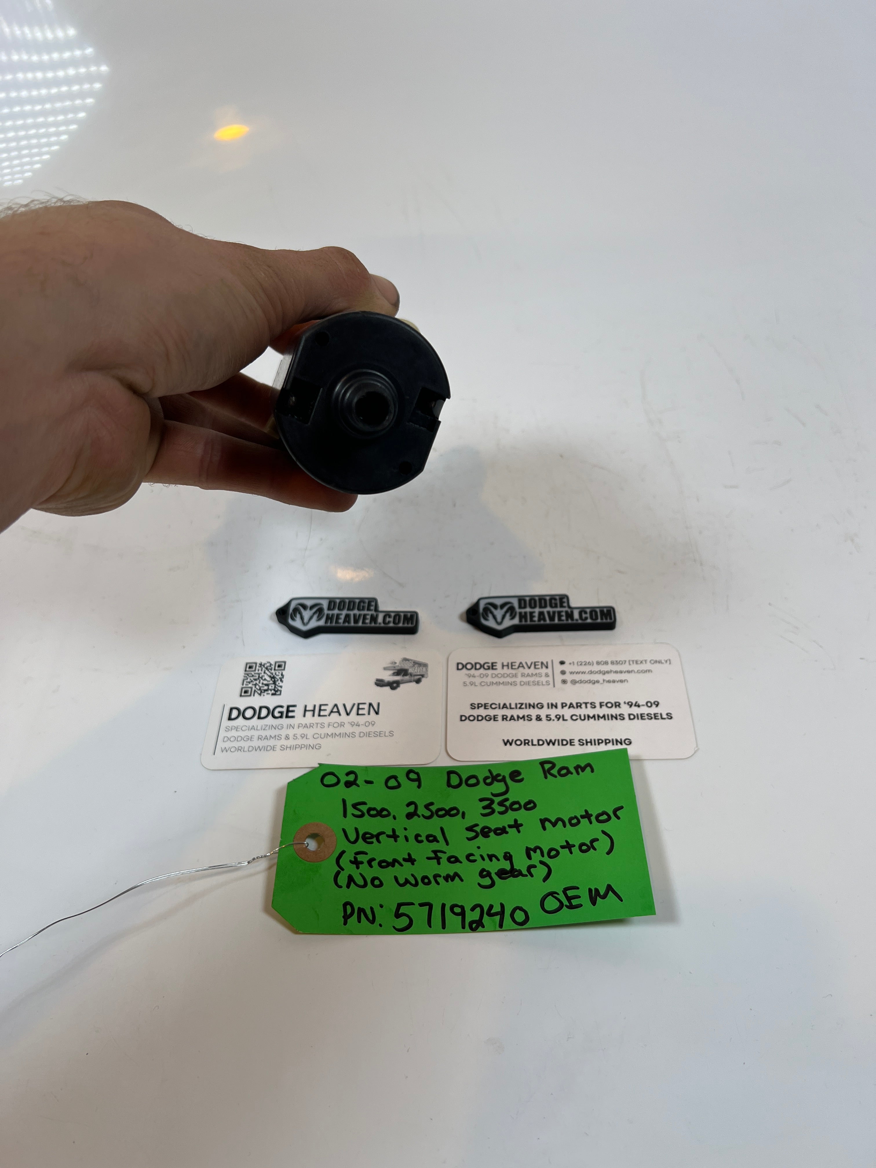 2002-2009 Dodge Ram Vertical Seat Motor Front Facing W/O Worm Gear