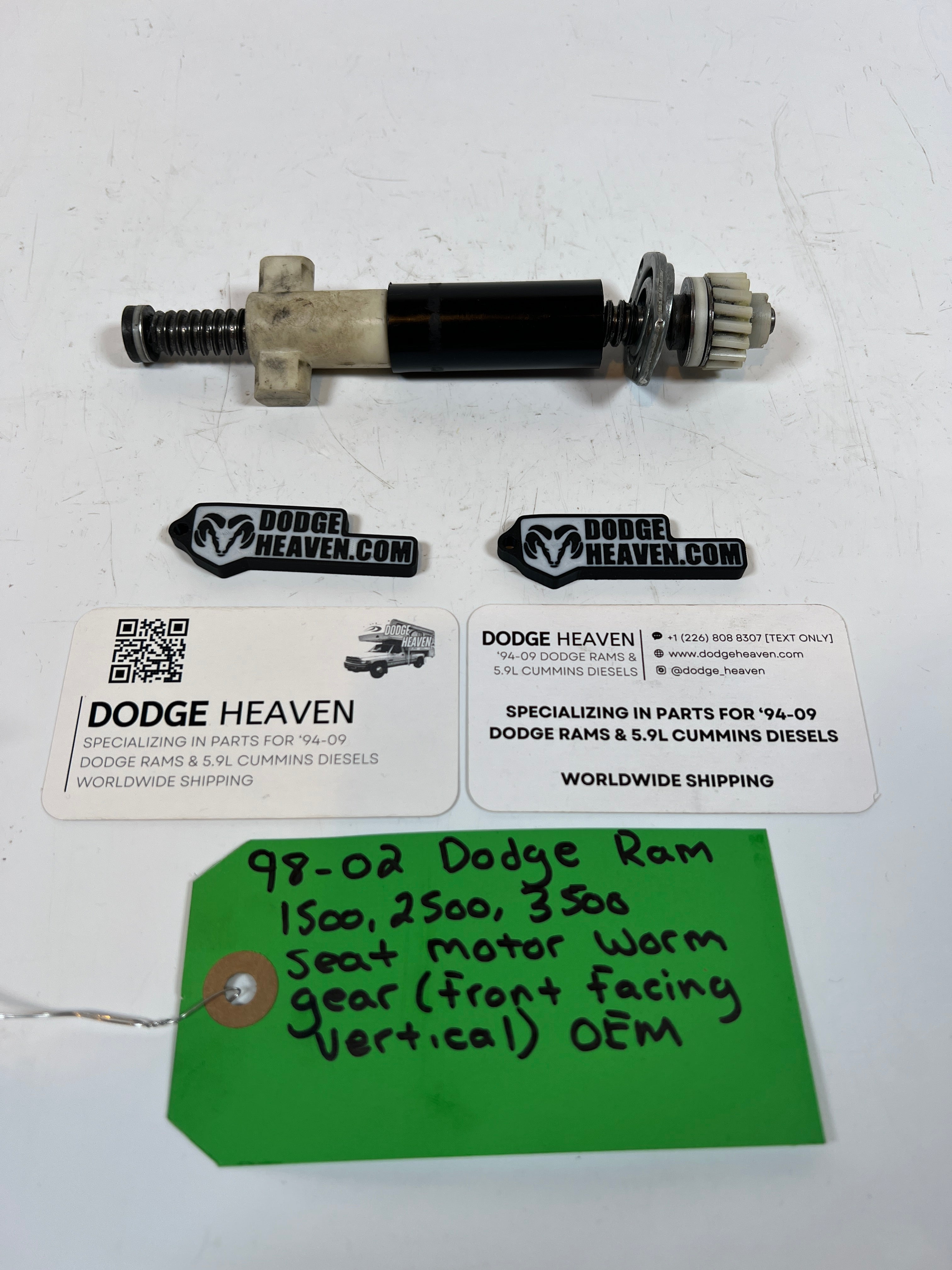 1998-2002 Dodge Ram 1500-3500 Vertical Seat Motor Worm Gear (Front Facing)