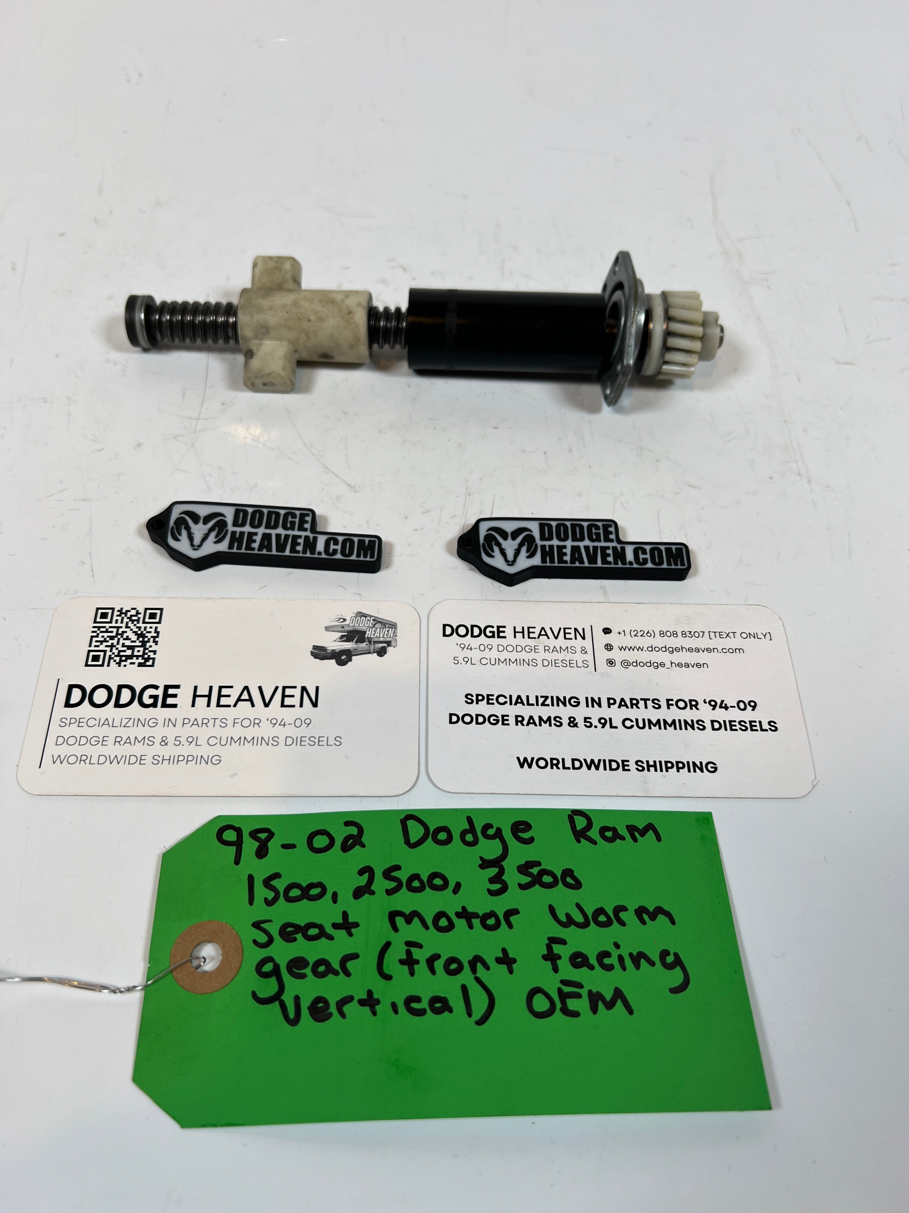 1998-2002 Dodge Ram 1500-3500 Vertical Seat Motor Worm Gear (Front Facing)