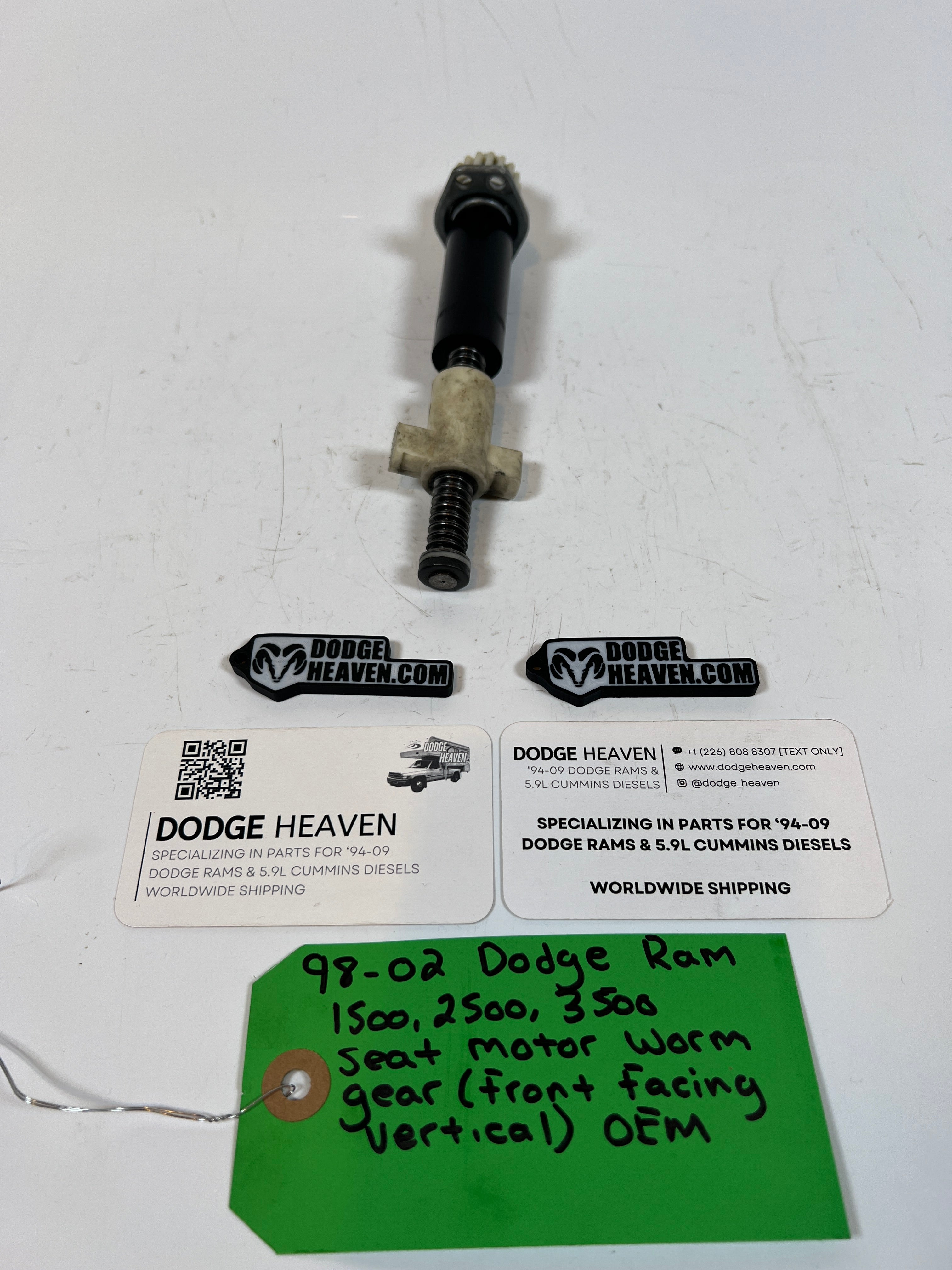 1998-2002 Dodge Ram 1500-3500 Vertical Seat Motor Worm Gear (Front Facing)