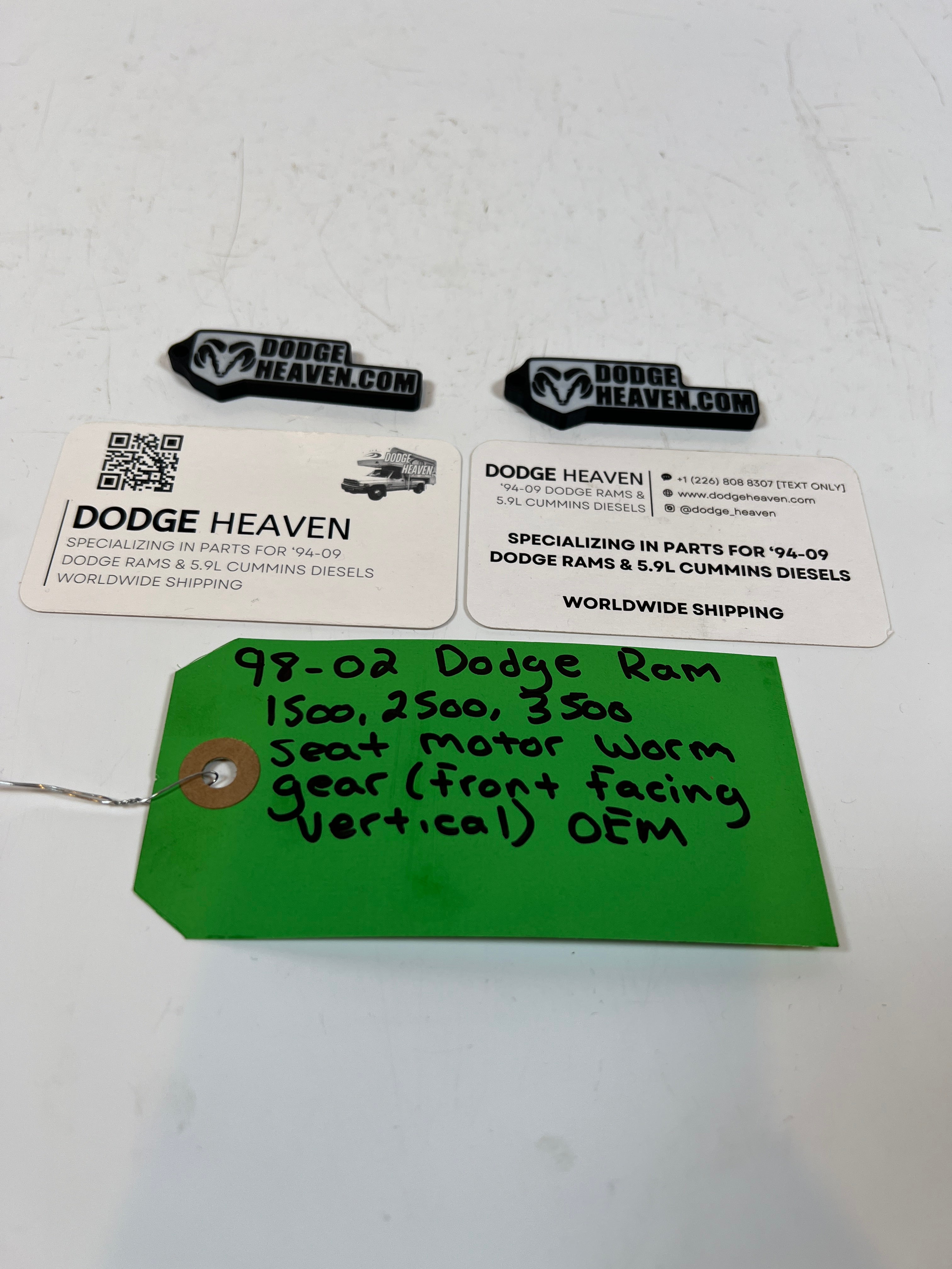 1998-2002 Dodge Ram 1500-3500 Vertical Seat Motor Worm Gear (Front Facing)