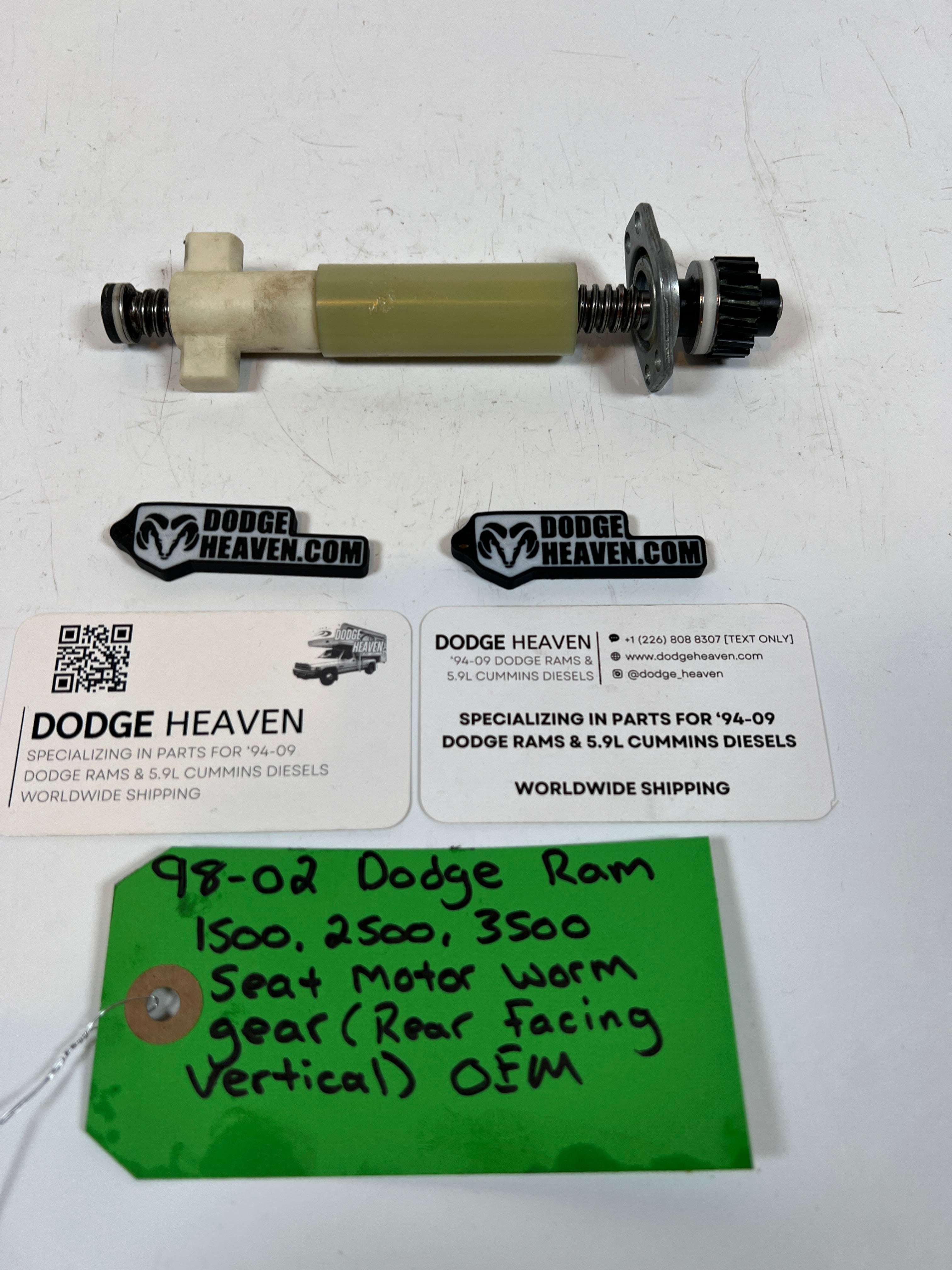 1998-2002 Dodge Ram 1500-3500 Vertical Seat Motor Worm Gear (Rear Facing)