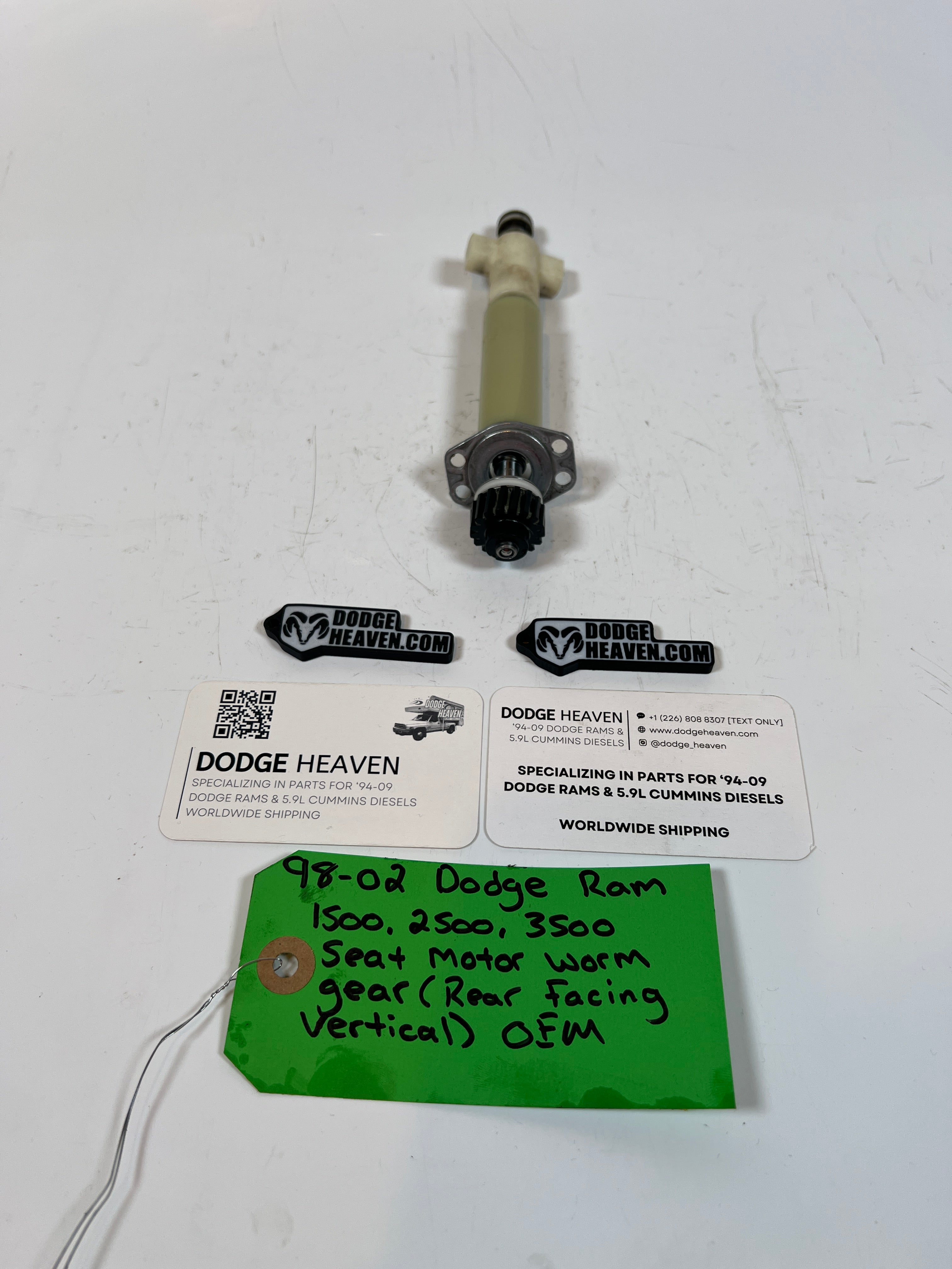 1998-2002 Dodge Ram 1500-3500 Vertical Seat Motor Worm Gear (Rear Facing)