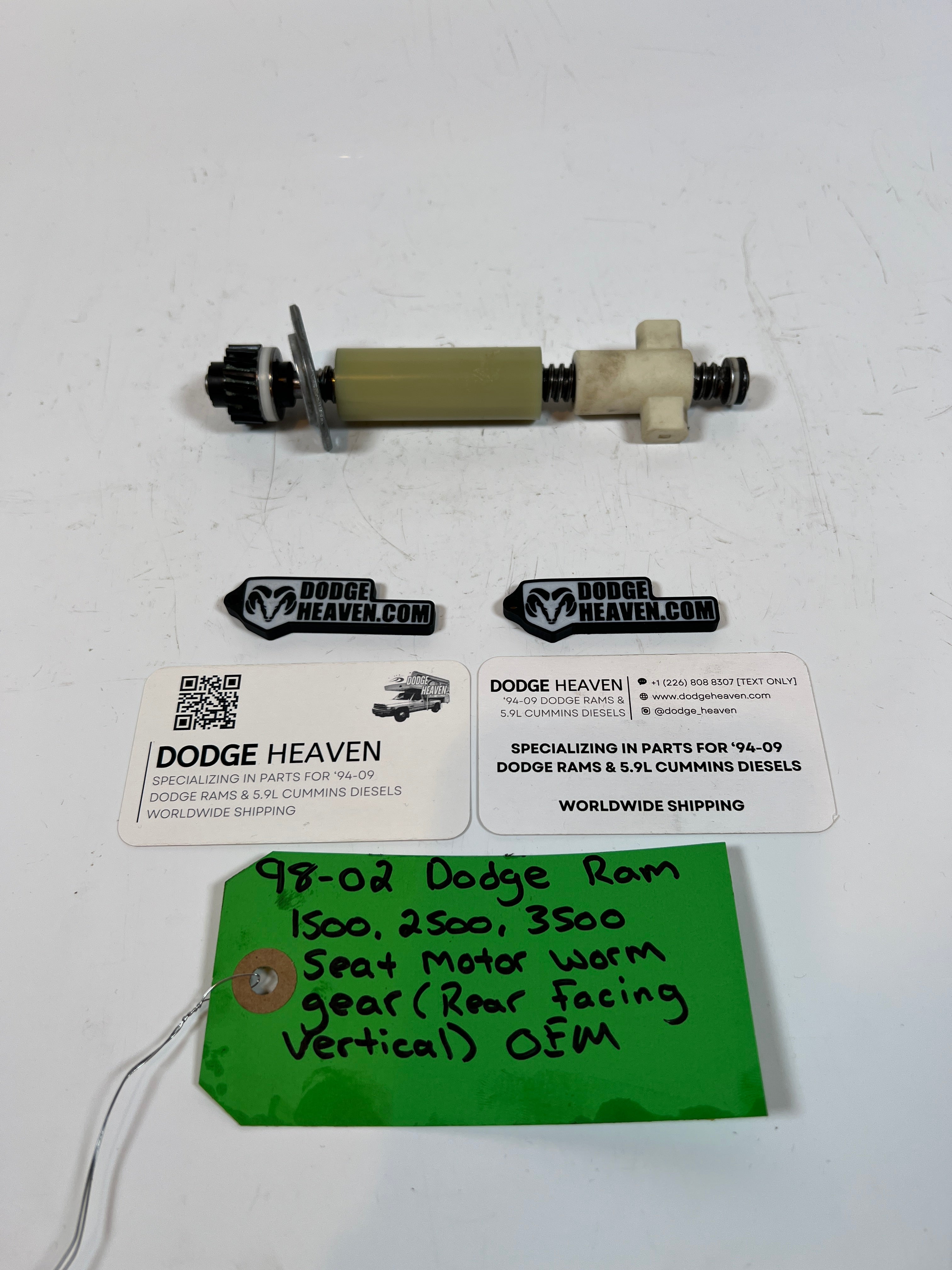1998-2002 Dodge Ram 1500-3500 Vertical Seat Motor Worm Gear (Rear Facing)