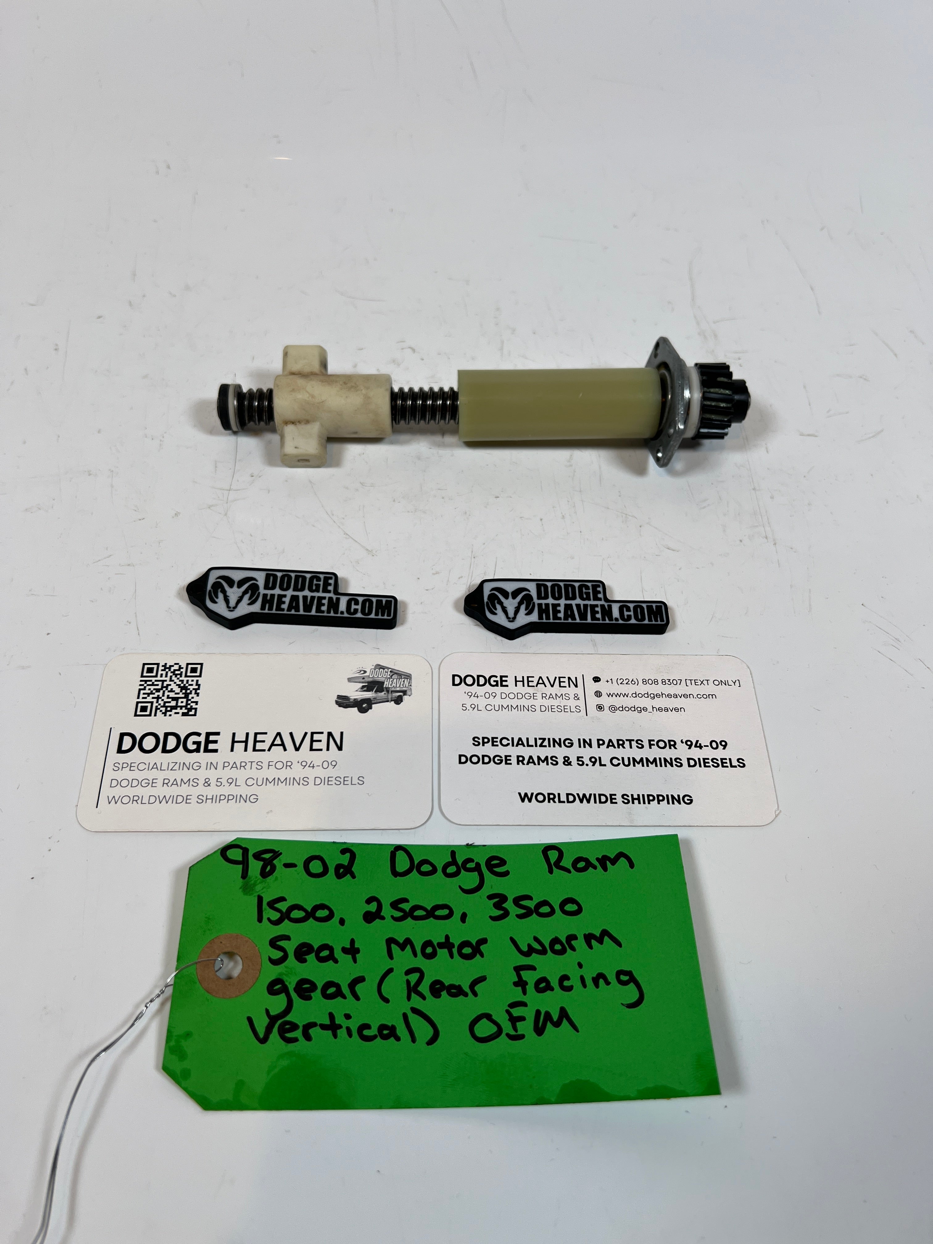 1998-2002 Dodge Ram 1500-3500 Vertical Seat Motor Worm Gear (Rear Facing)