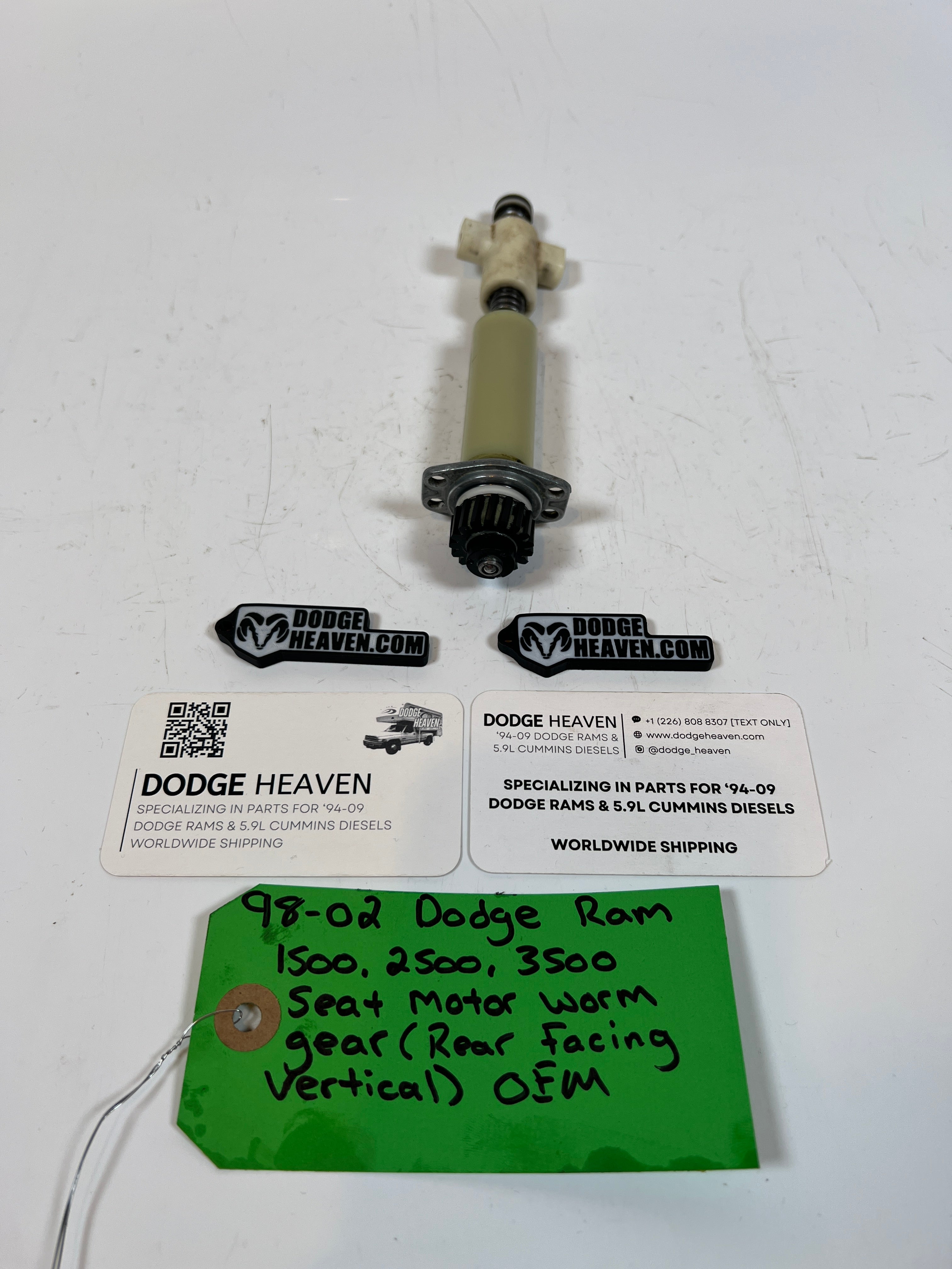 1998-2002 Dodge Ram 1500-3500 Vertical Seat Motor Worm Gear (Rear Facing)