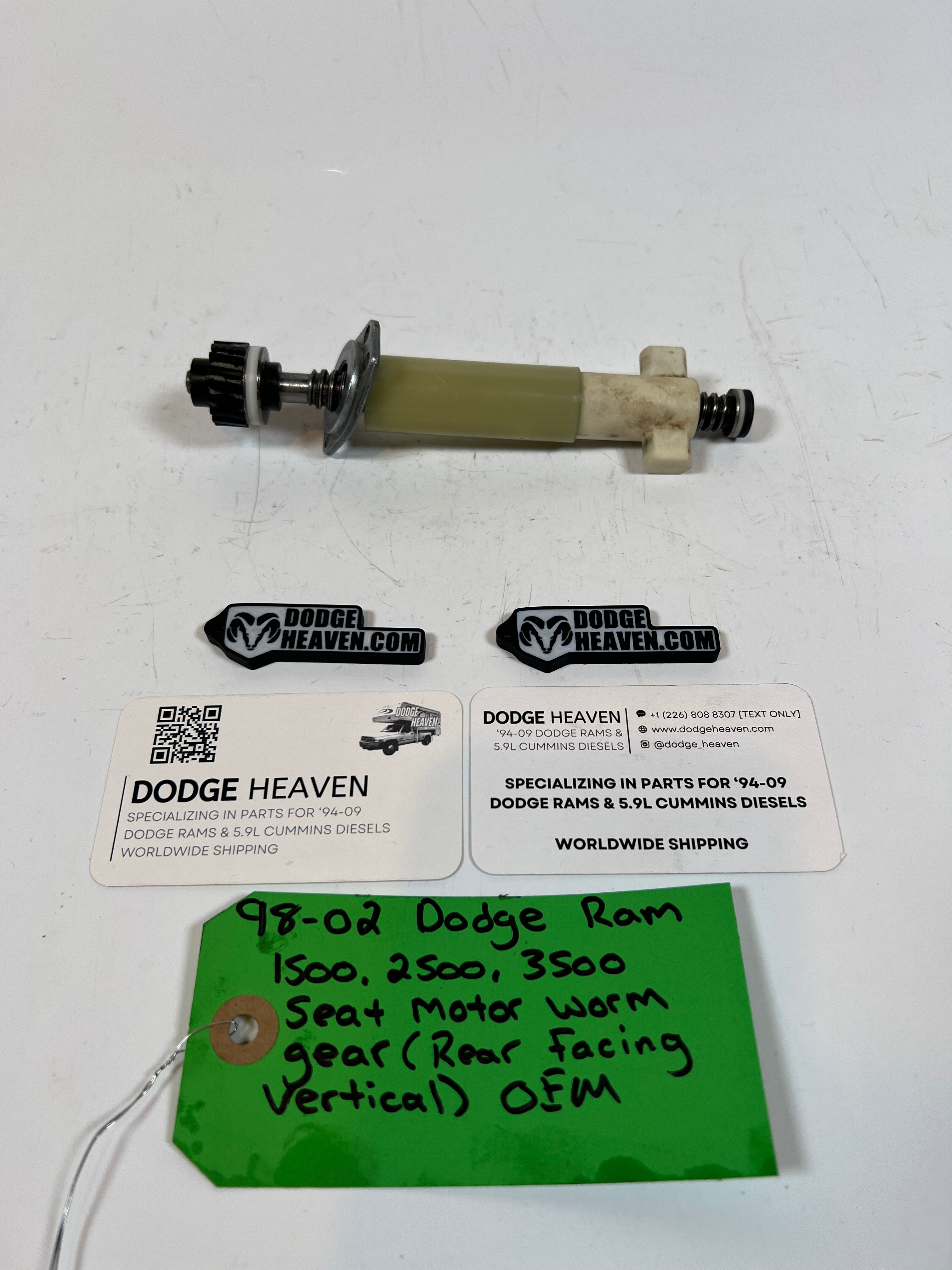 1998-2002 Dodge Ram 1500-3500 Vertical Seat Motor Worm Gear (Rear Facing)