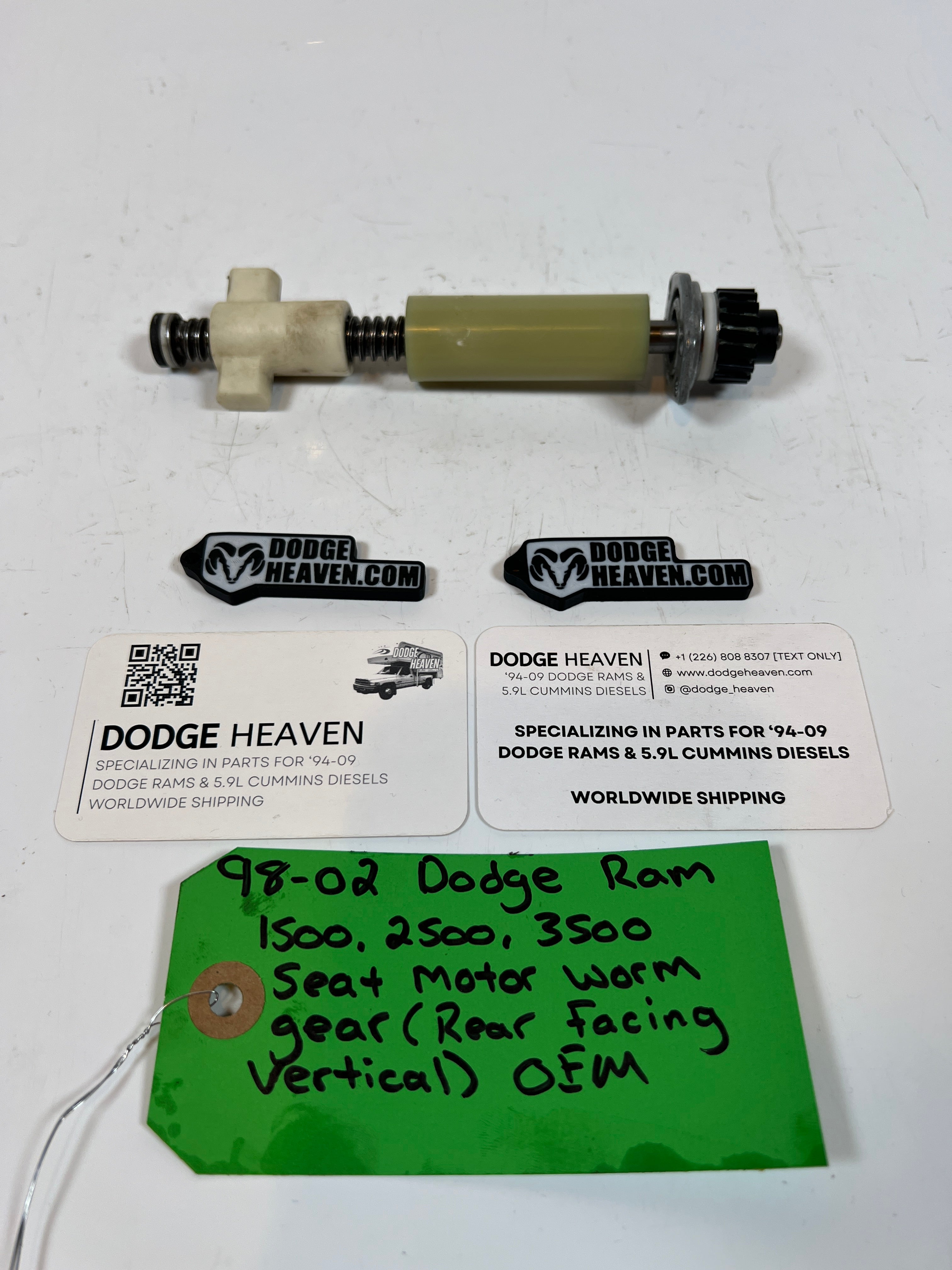 1998-2002 Dodge Ram 1500-3500 Vertical Seat Motor Worm Gear (Rear Facing)