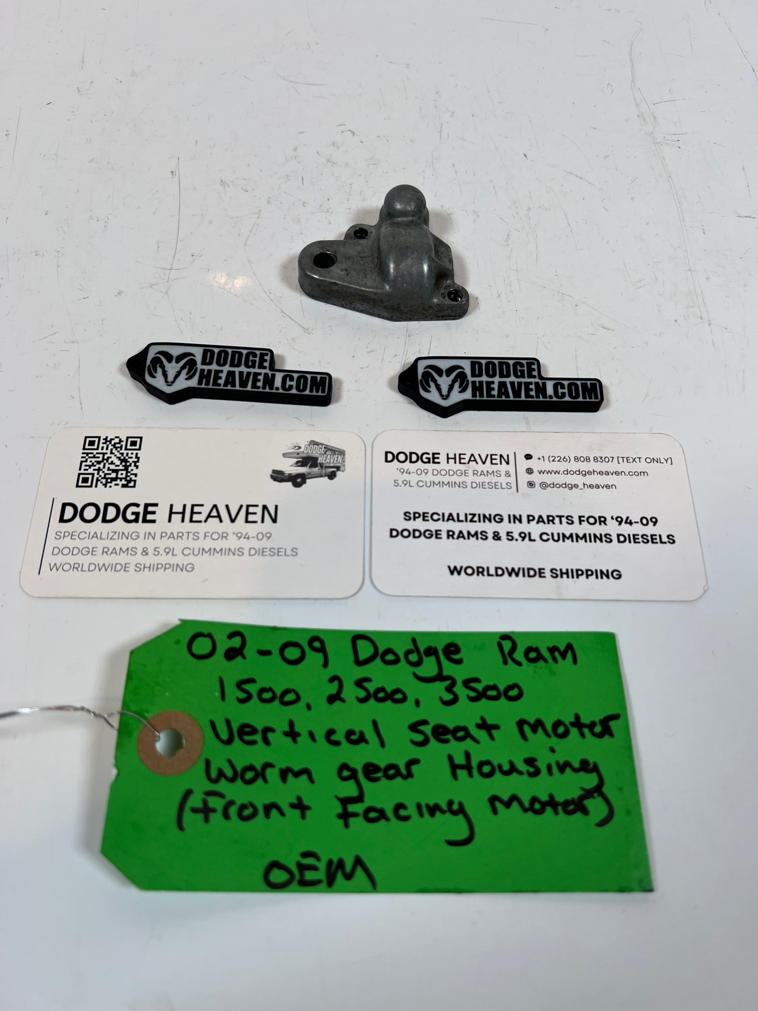 2002-2009 Dodge Ram 1500-3500 Vertical Seat Motor Worm Gear housing Front