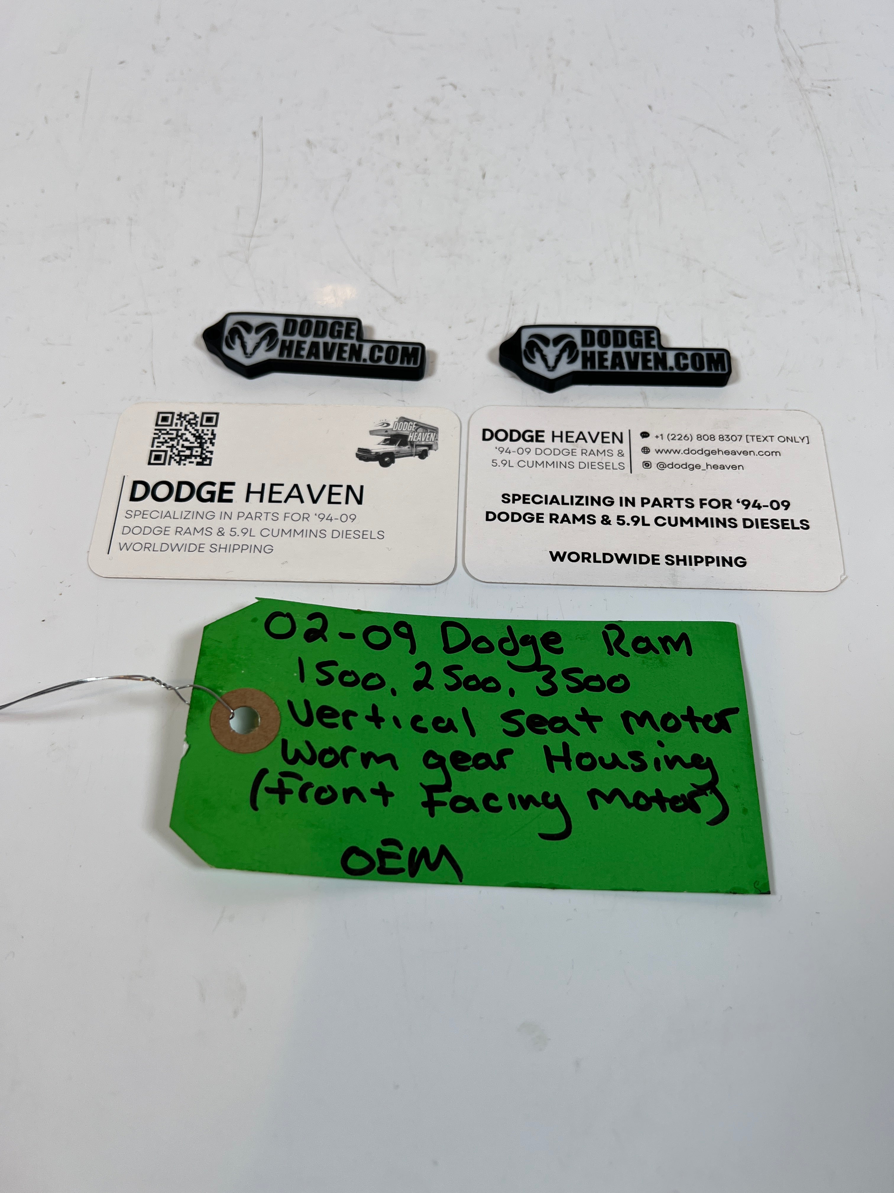 2002-2009 Dodge Ram 1500-3500 Vertical Seat Motor Worm Gear housing Front