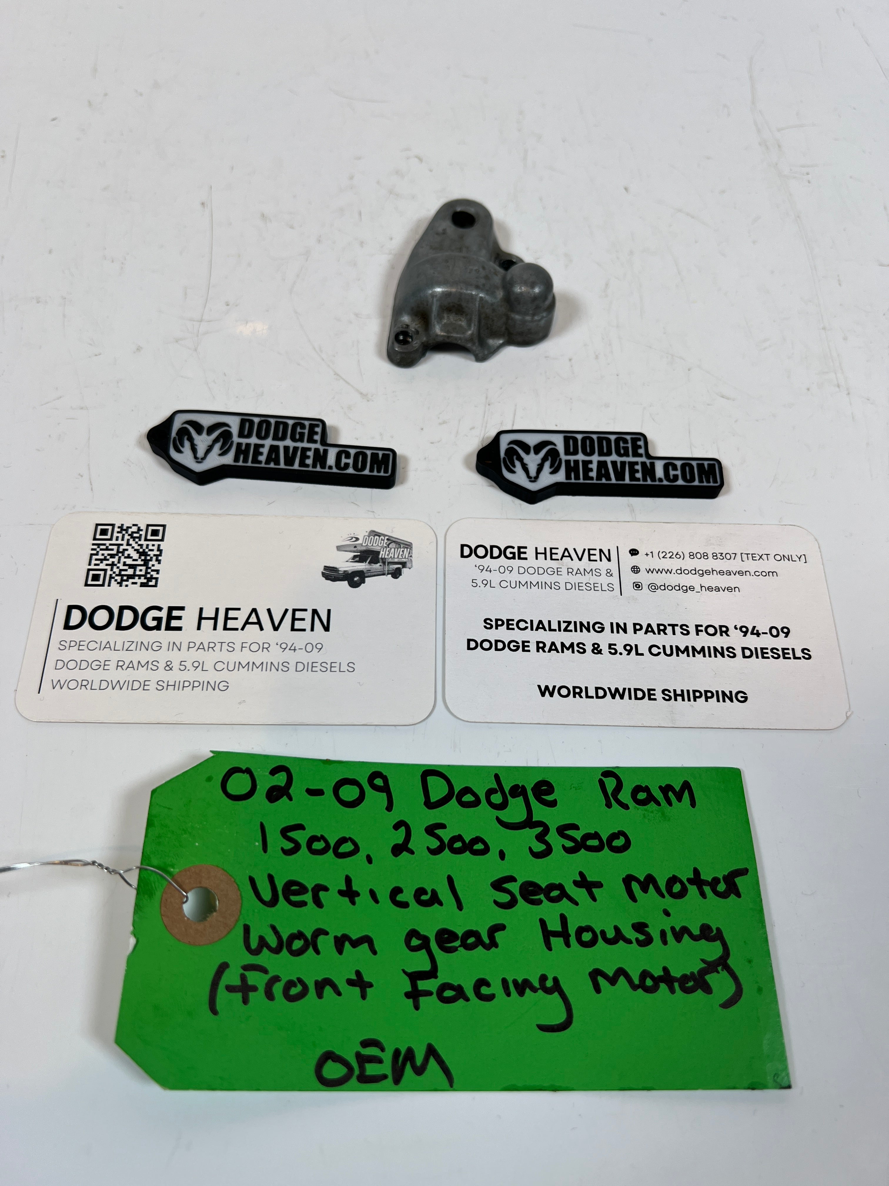 2002-2009 Dodge Ram 1500-3500 Vertical Seat Motor Worm Gear housing Front