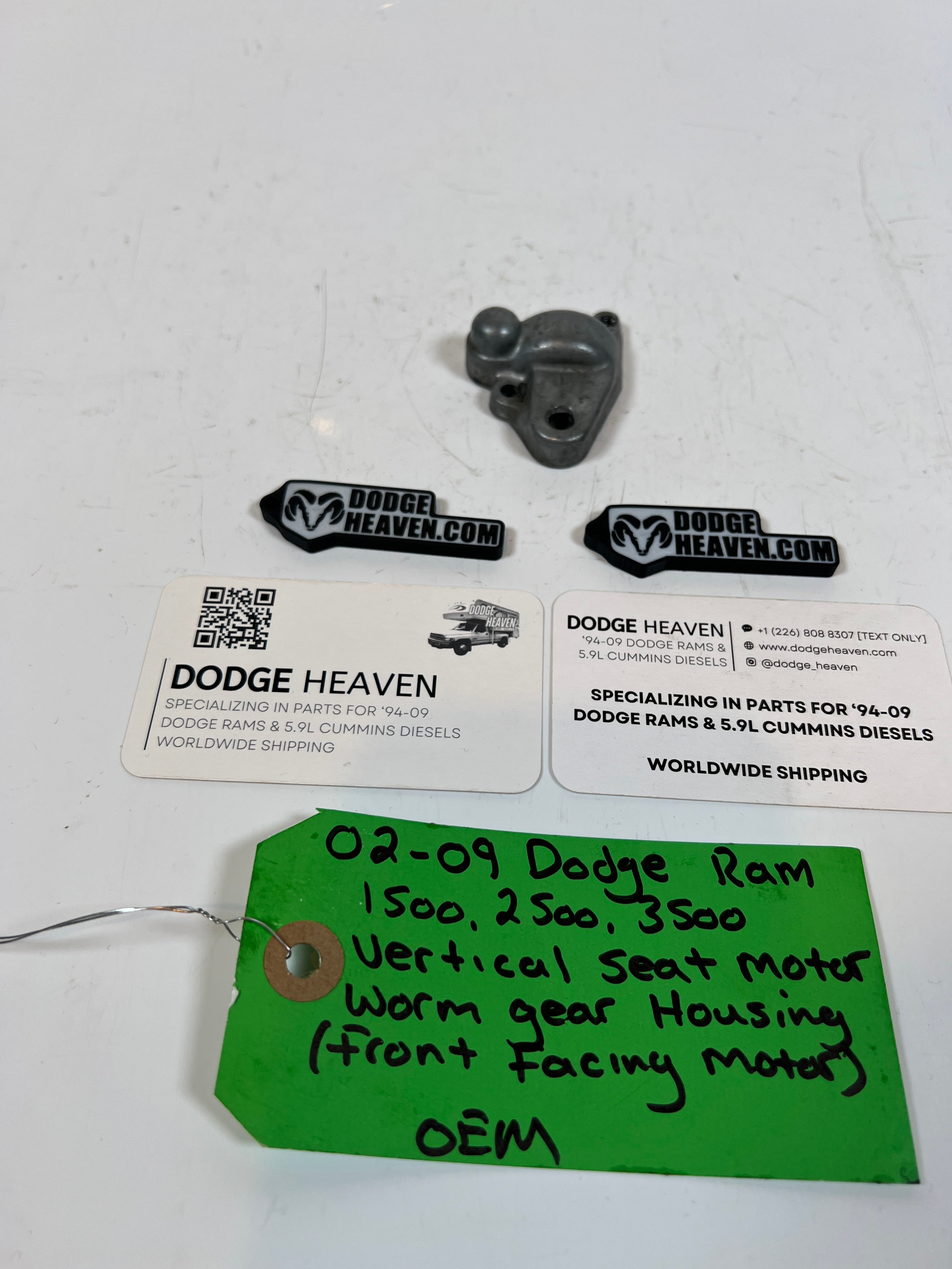 2002-2009 Dodge Ram 1500-3500 Vertical Seat Motor Worm Gear housing Front