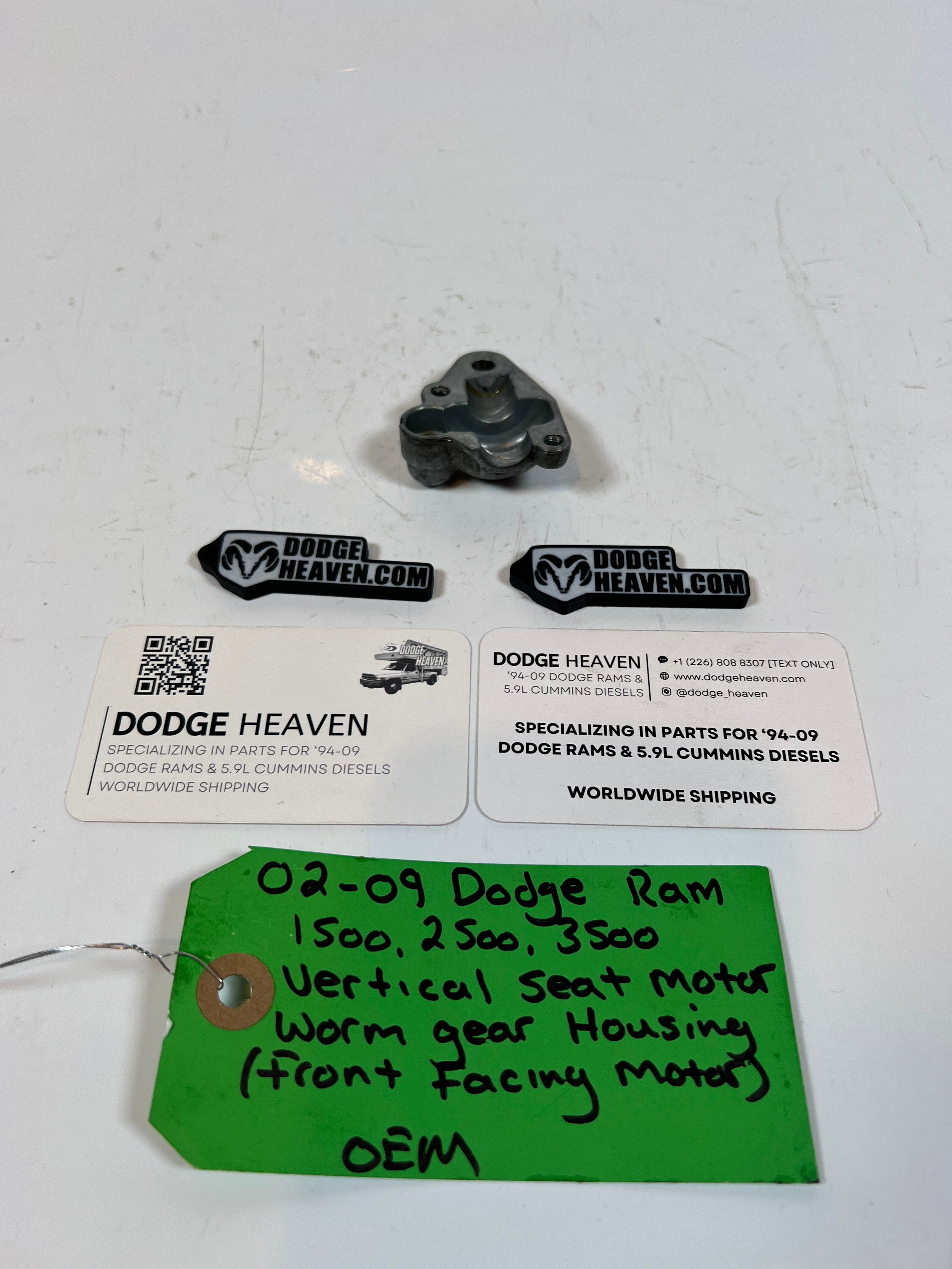 2002-2009 Dodge Ram 1500-3500 Vertical Seat Motor Worm Gear housing Front