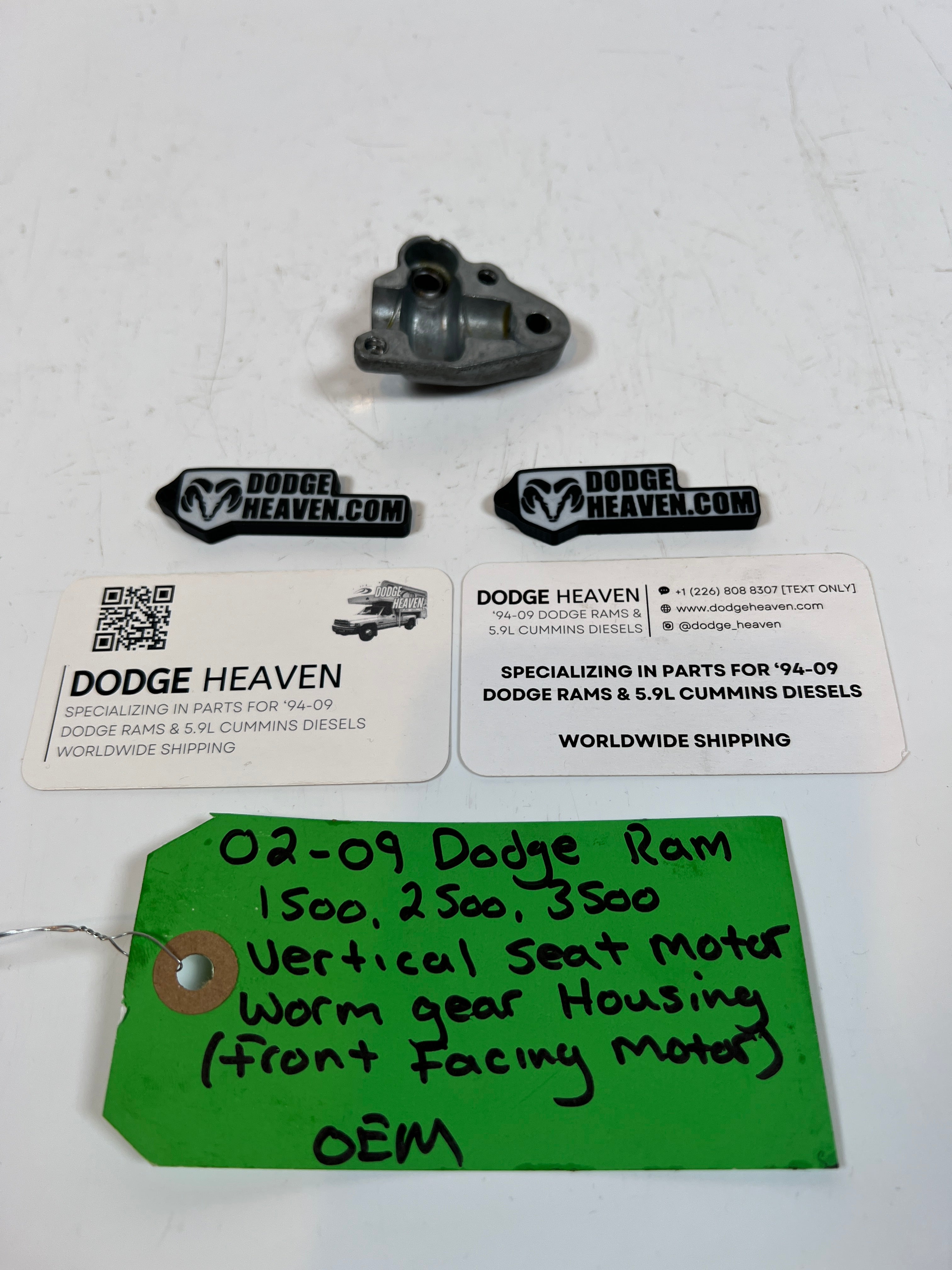 2002-2009 Dodge Ram 1500-3500 Vertical Seat Motor Worm Gear housing Front