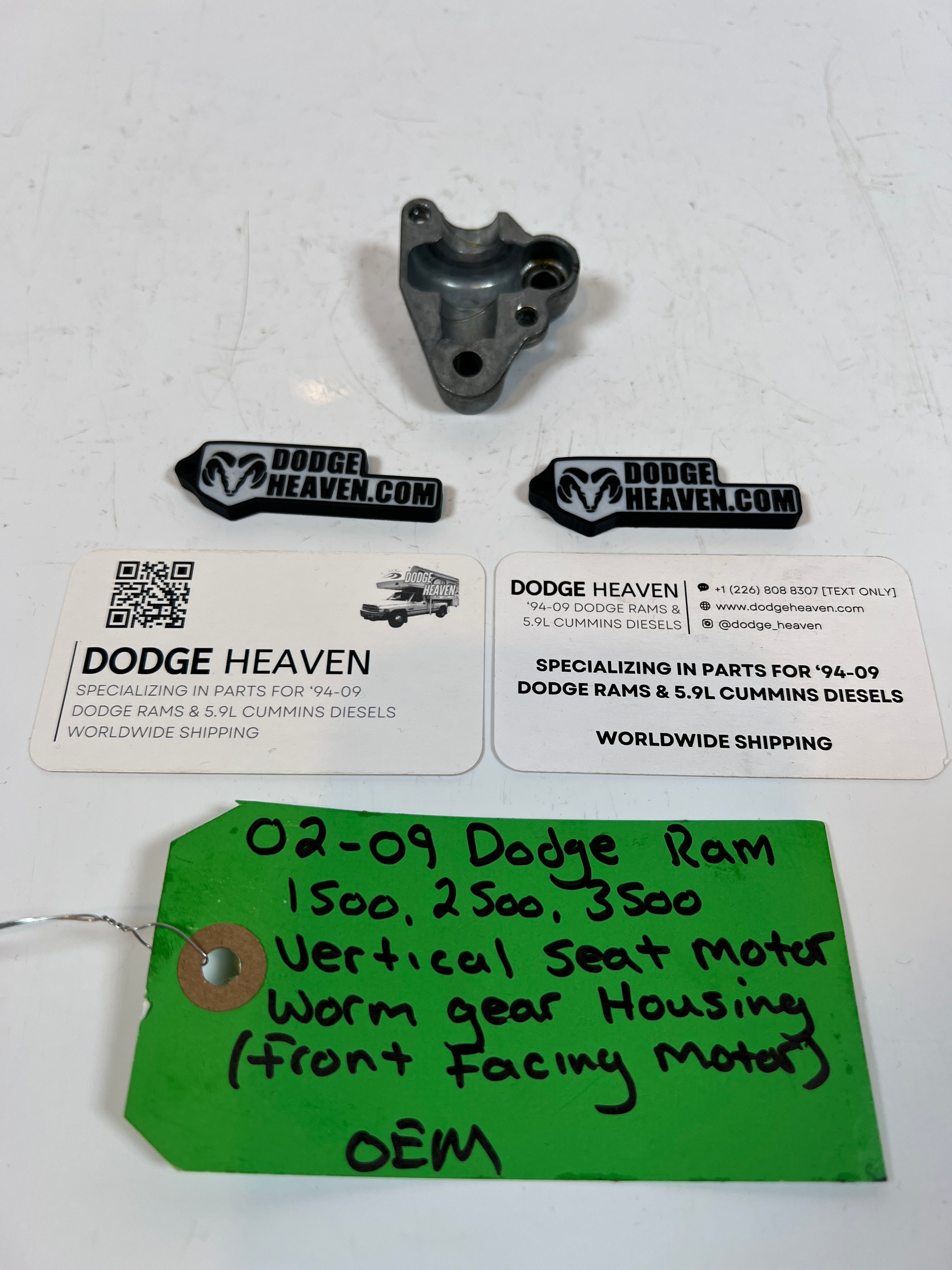 2002-2009 Dodge Ram 1500-3500 Vertical Seat Motor Worm Gear housing Front