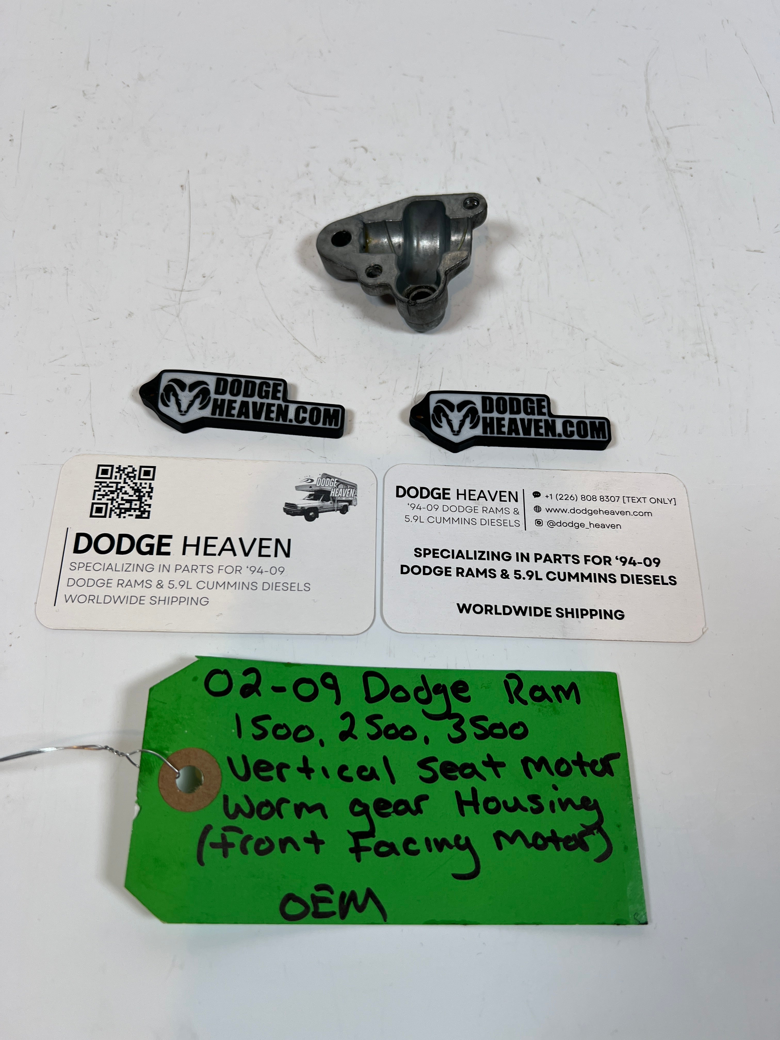 2002-2009 Dodge Ram 1500-3500 Vertical Seat Motor Worm Gear housing Front