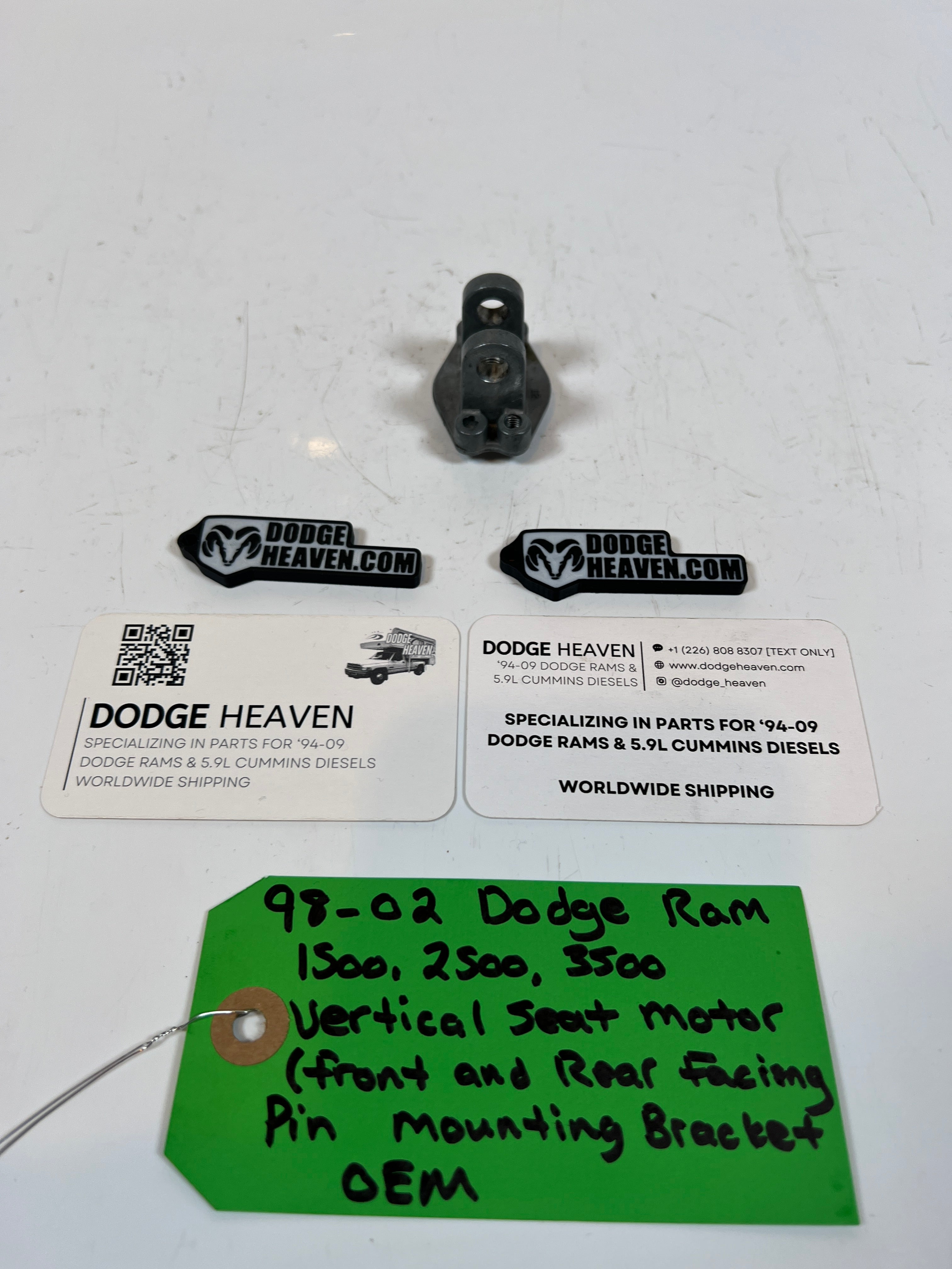1998-2002 Dodge Ram 1500-3500 Vertical Seat Motor Pin Mounting Bracket