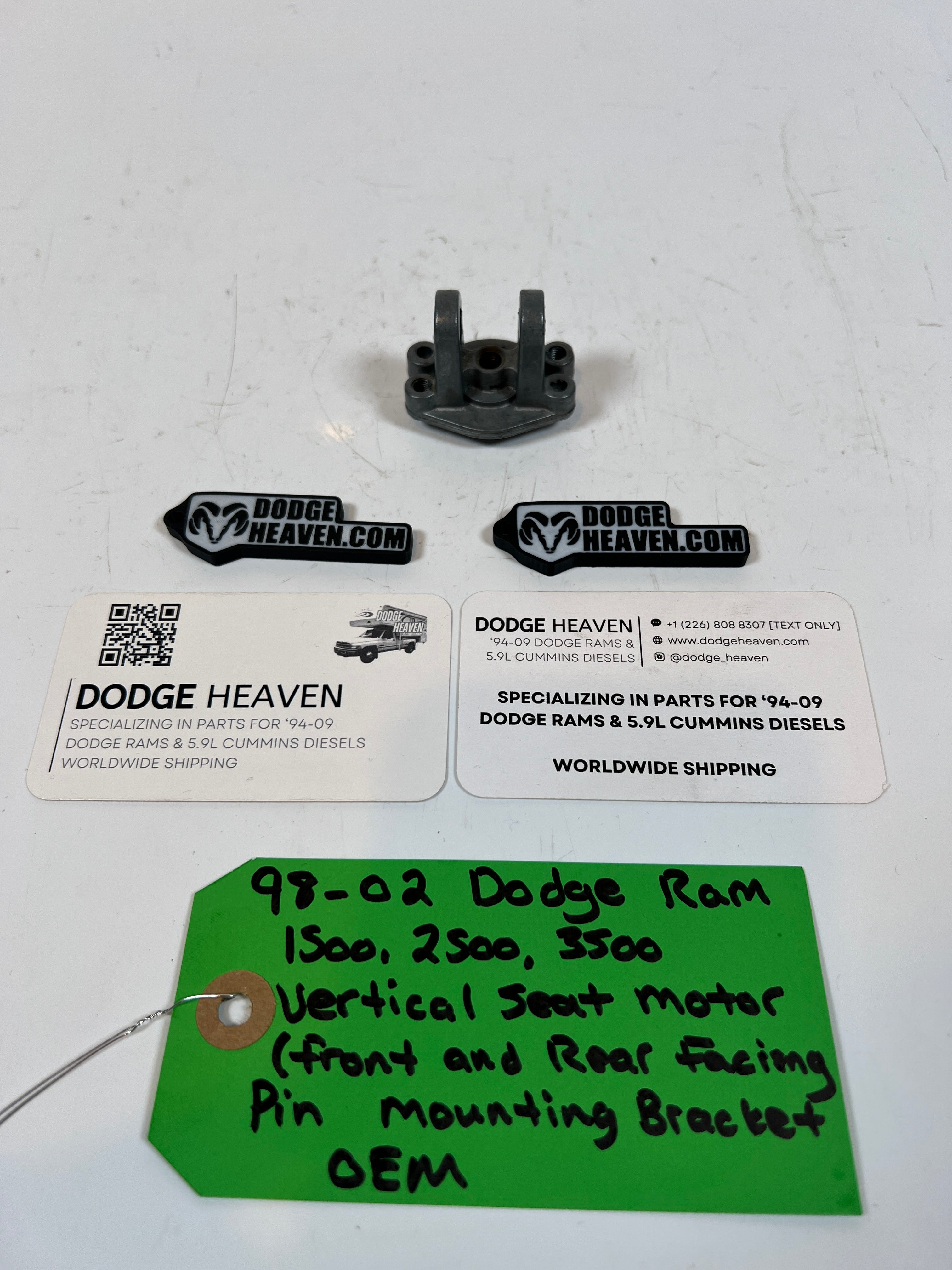 1998-2002 Dodge Ram 1500-3500 Vertical Seat Motor Pin Mounting Bracket