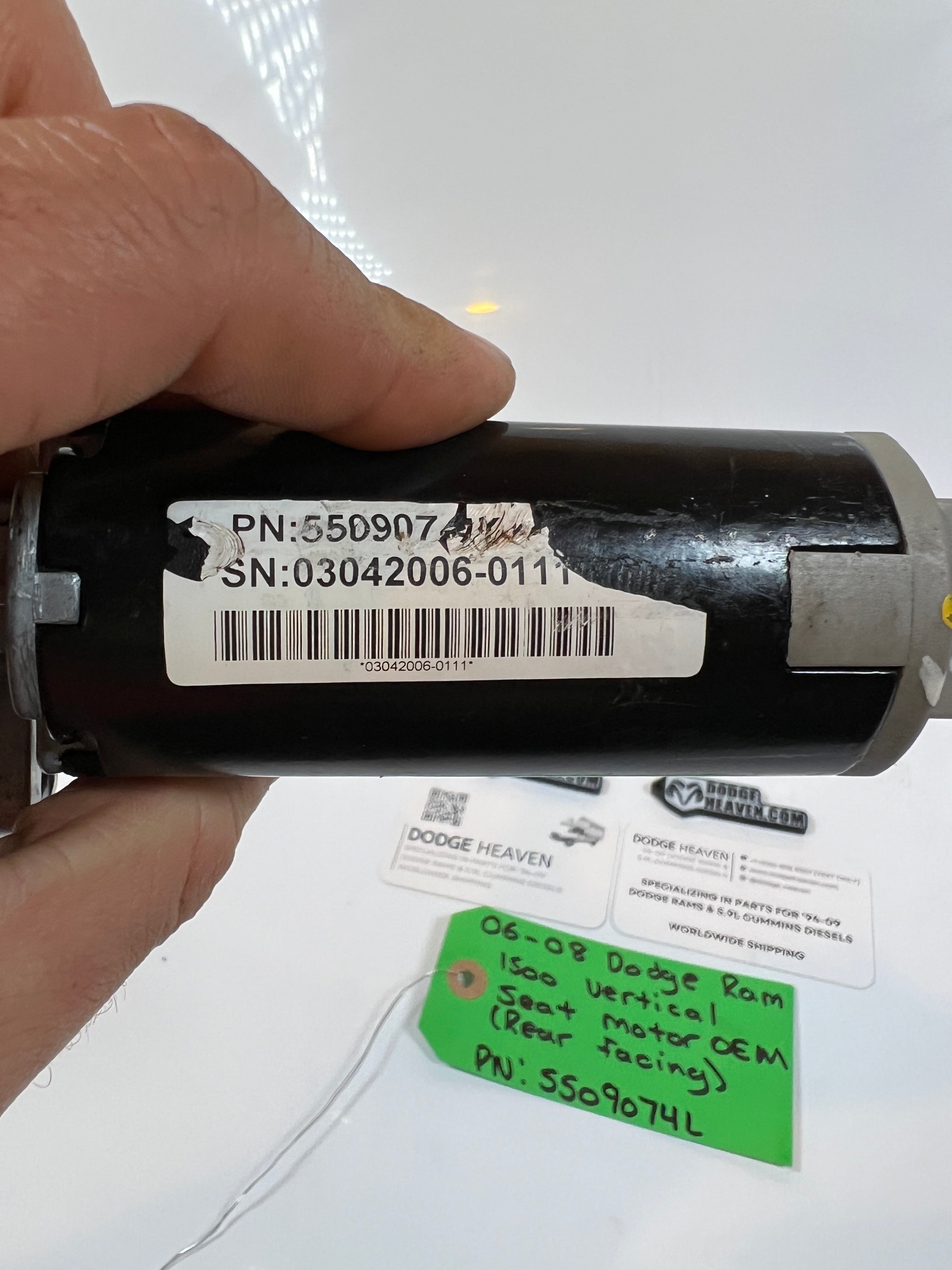 2006-2008 Dodge Ram 1500 Vertical Seat Motor (Rear Facing)