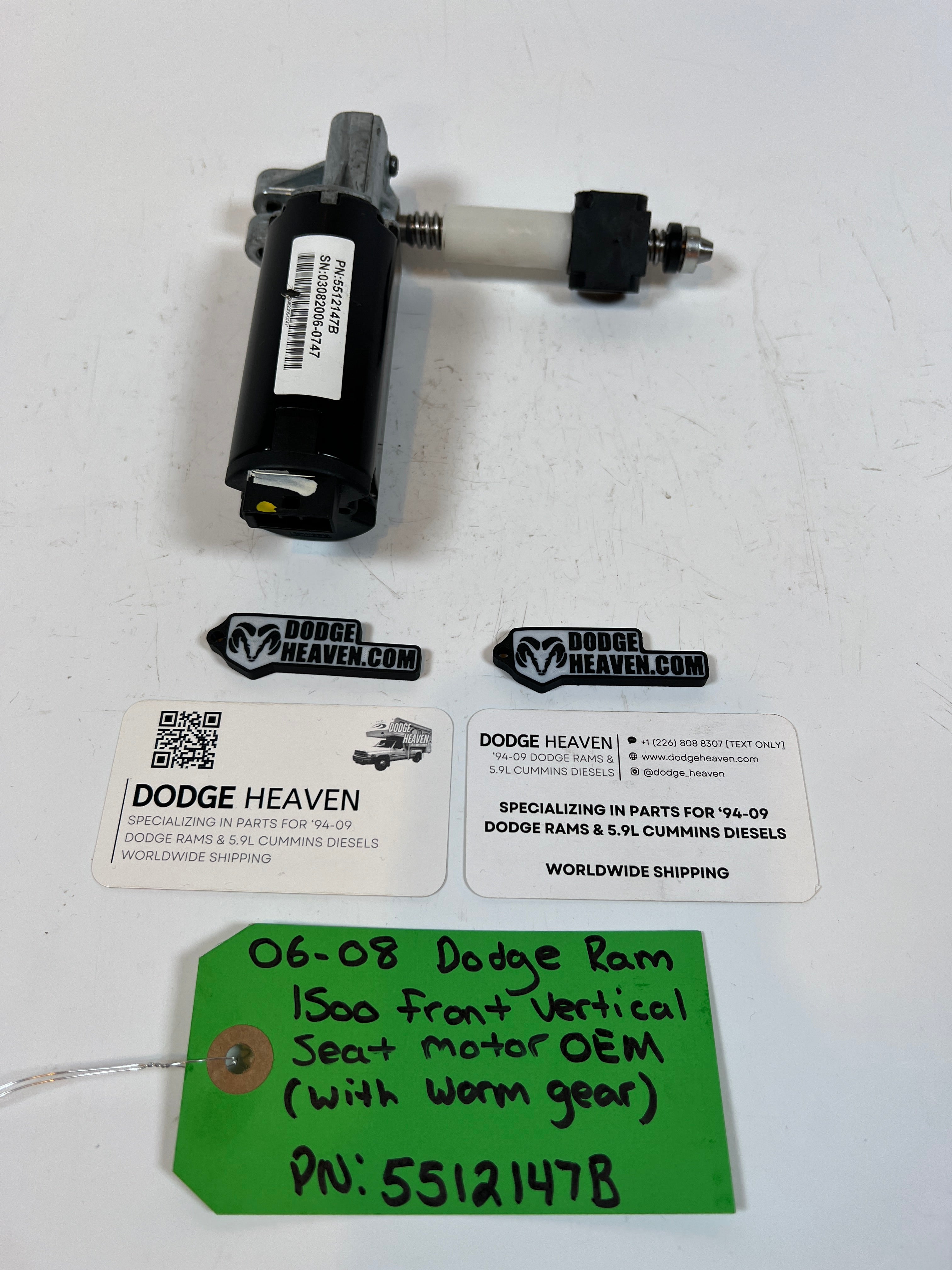 2006-2008 Dodge Ram 1500 Front Vertical Seat Motor