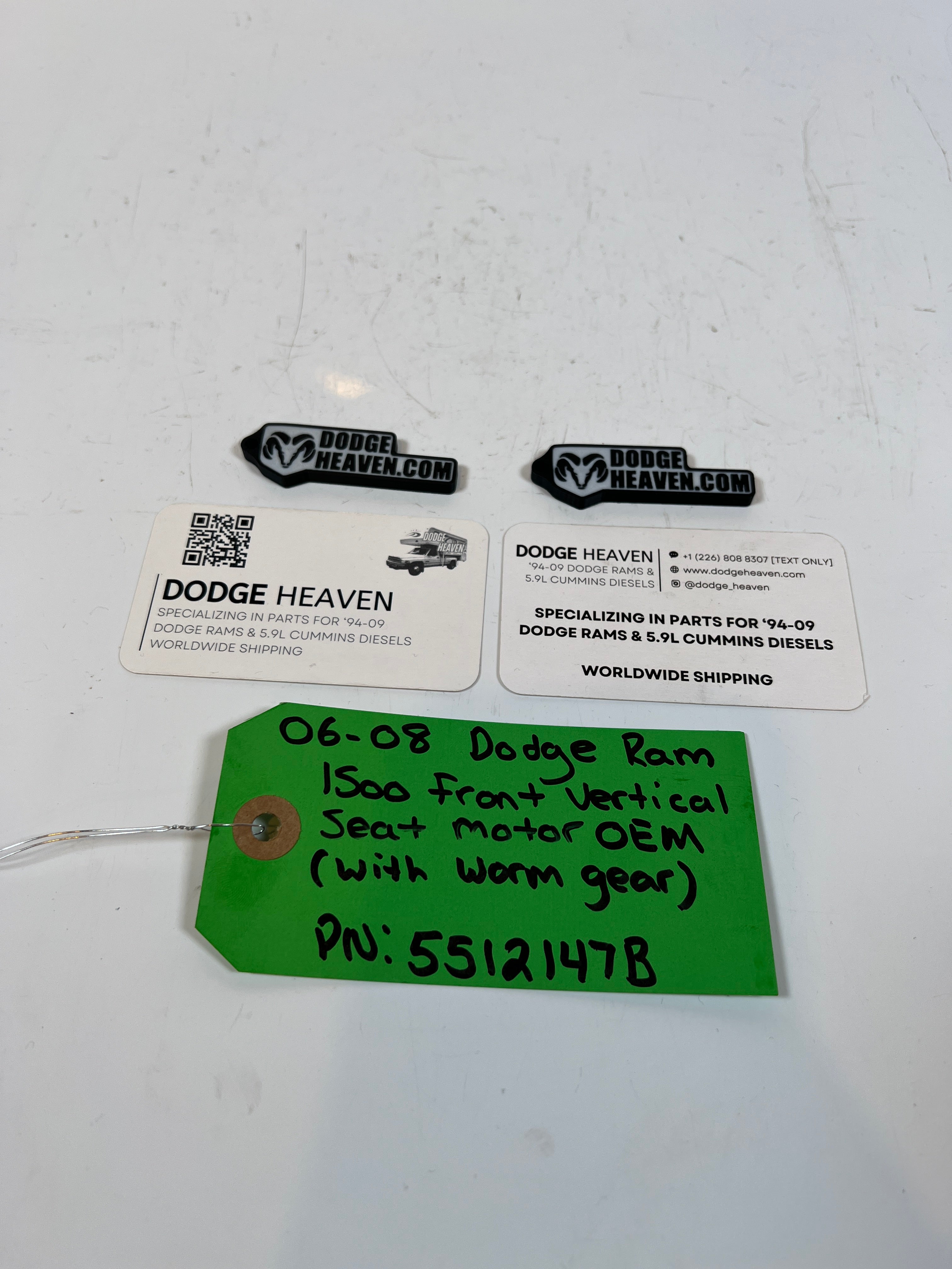 2006-2008 Dodge Ram 1500 Front Vertical Seat Motor