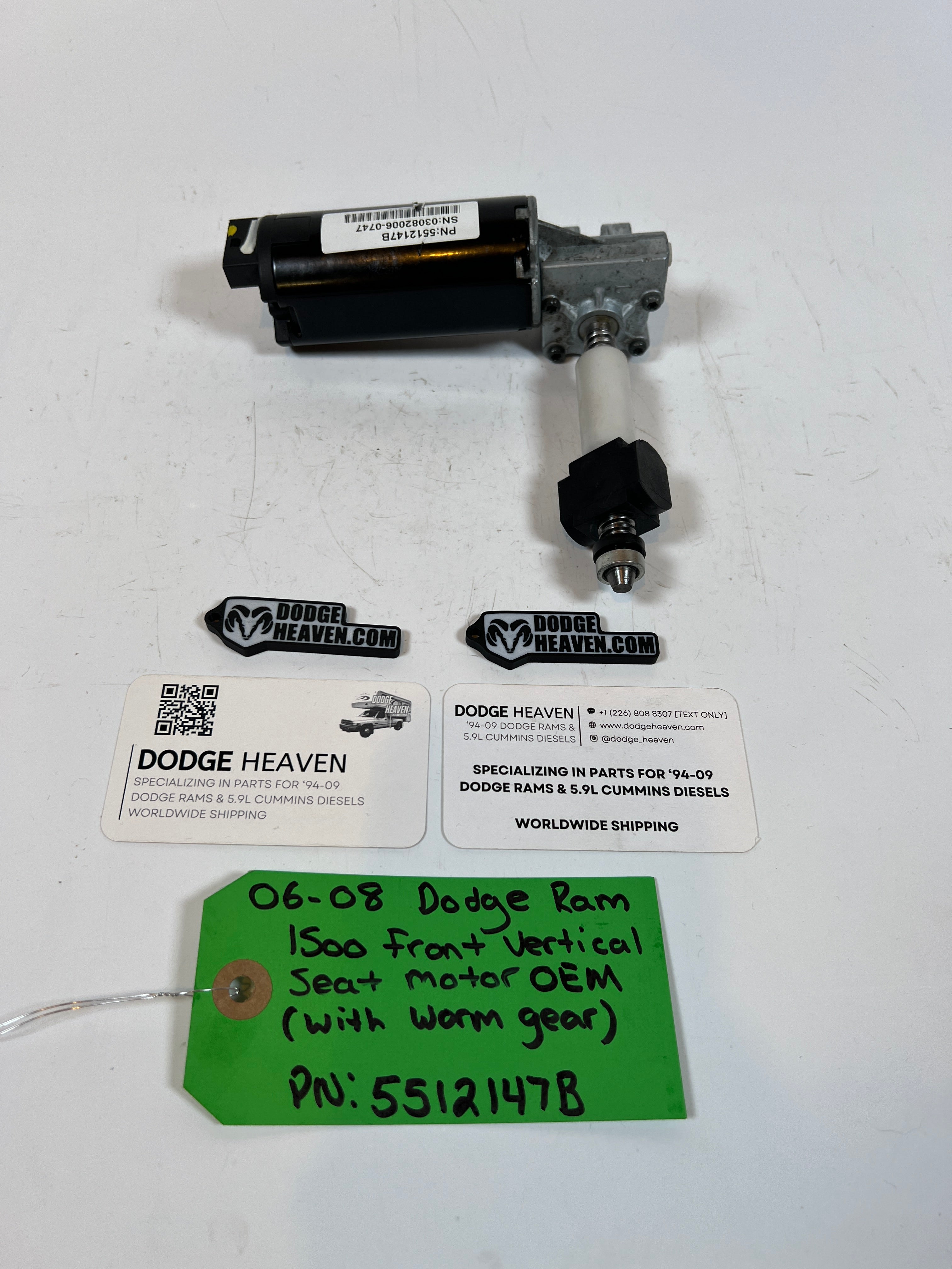 2006-2008 Dodge Ram 1500 Front Vertical Seat Motor