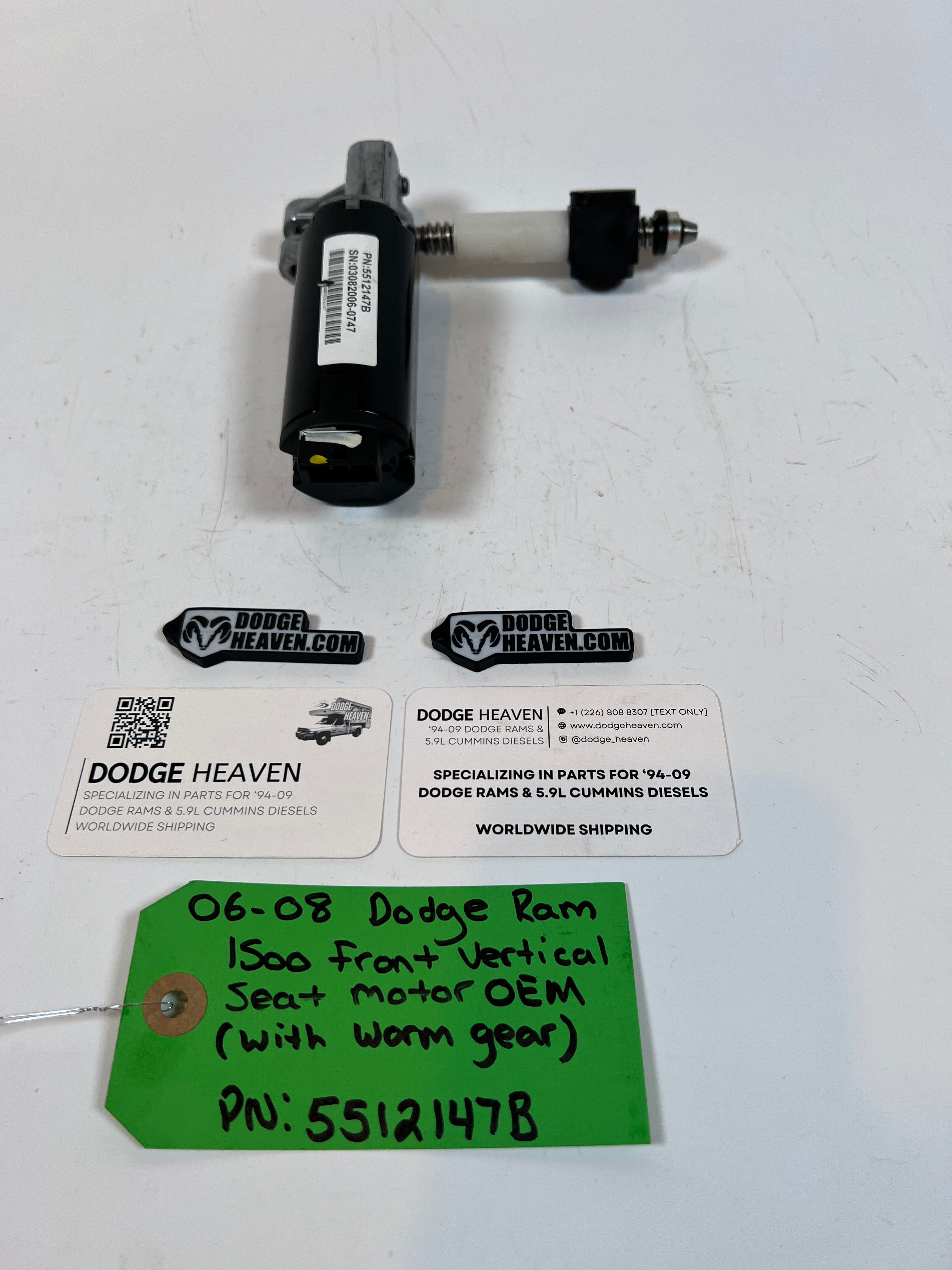 2006-2008 Dodge Ram 1500 Front Vertical Seat Motor