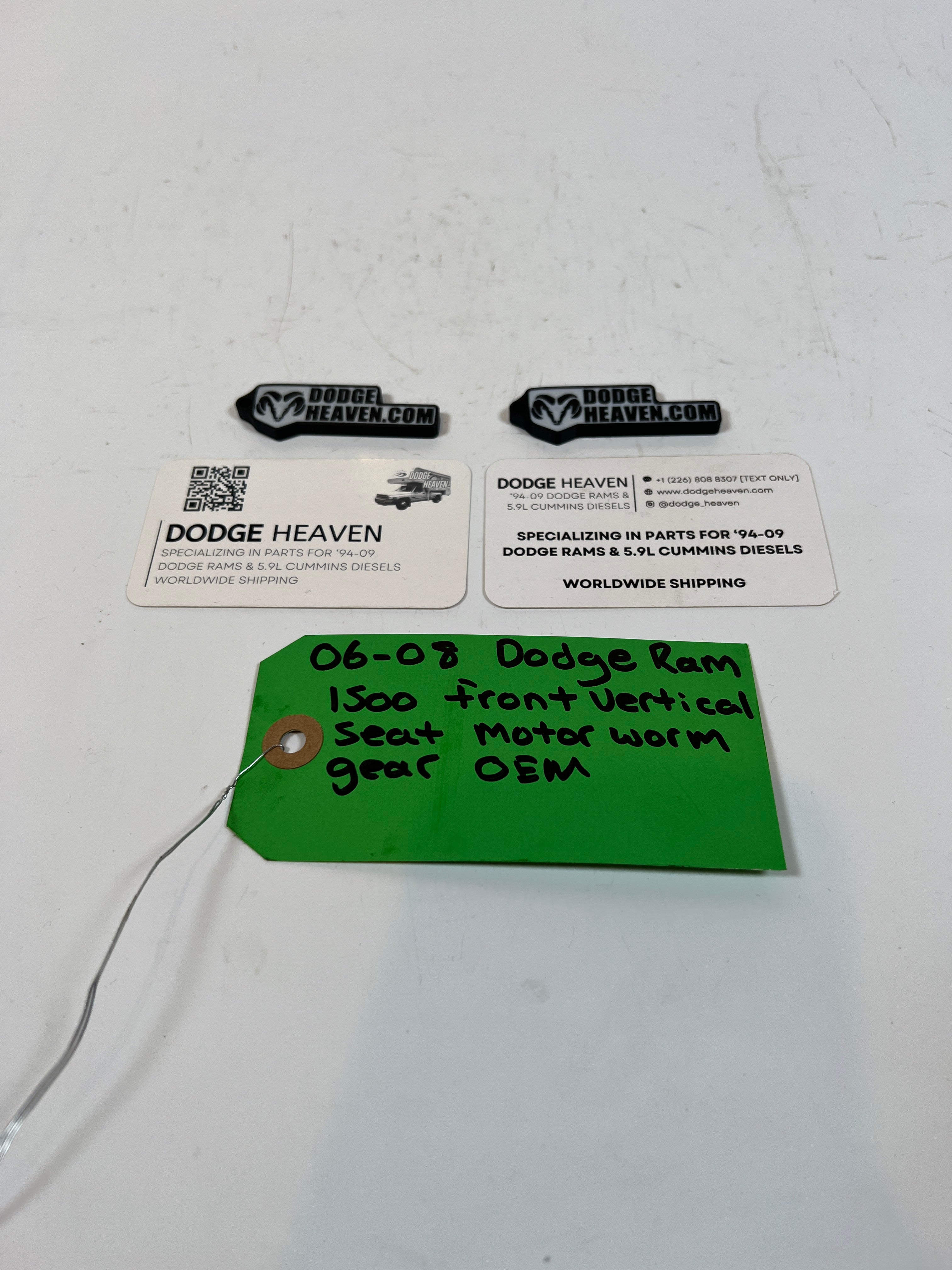 2006-2008 Dodge Ram 1500 Front Vertical Seat Motor Worm Gear