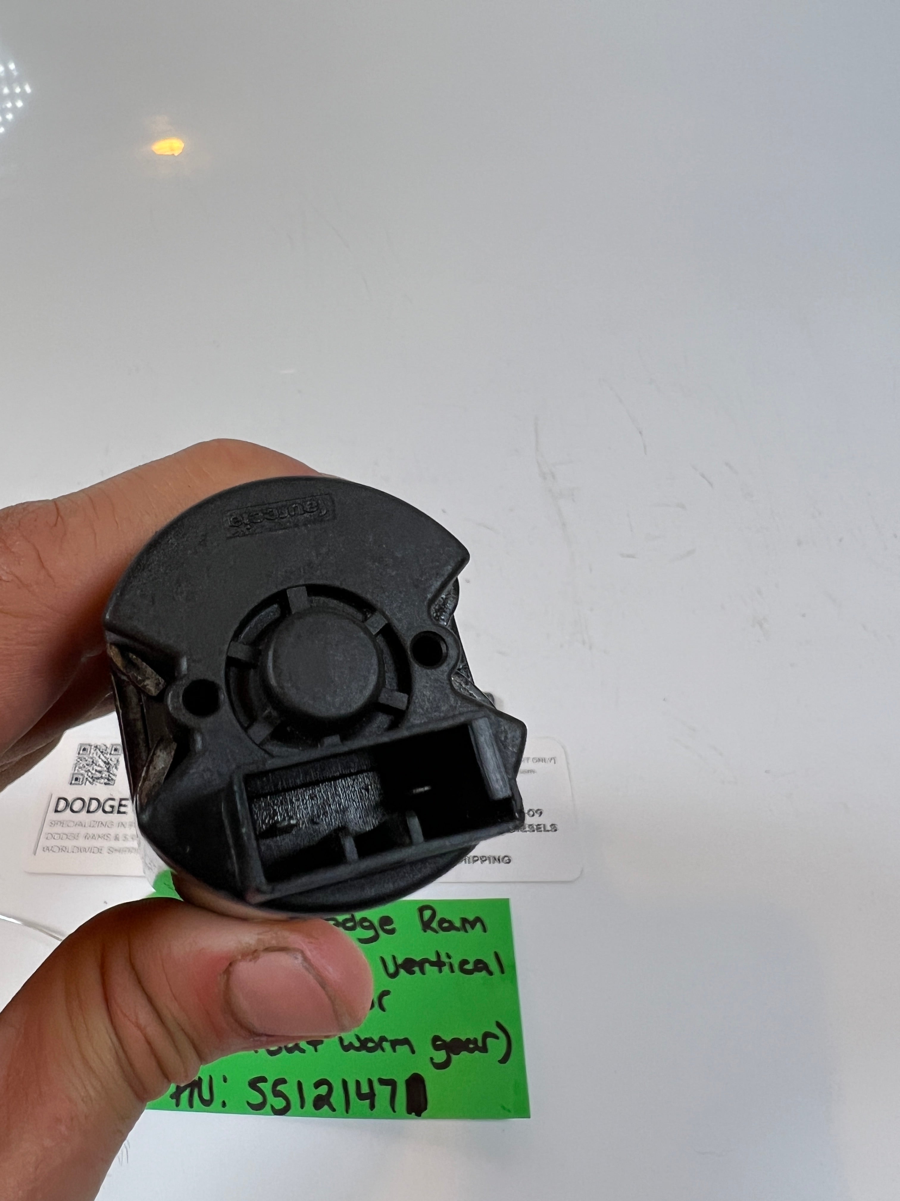 2006-2008 Dodge Ram 1500 Front Vertical Seat Motor W/O Worm Gear