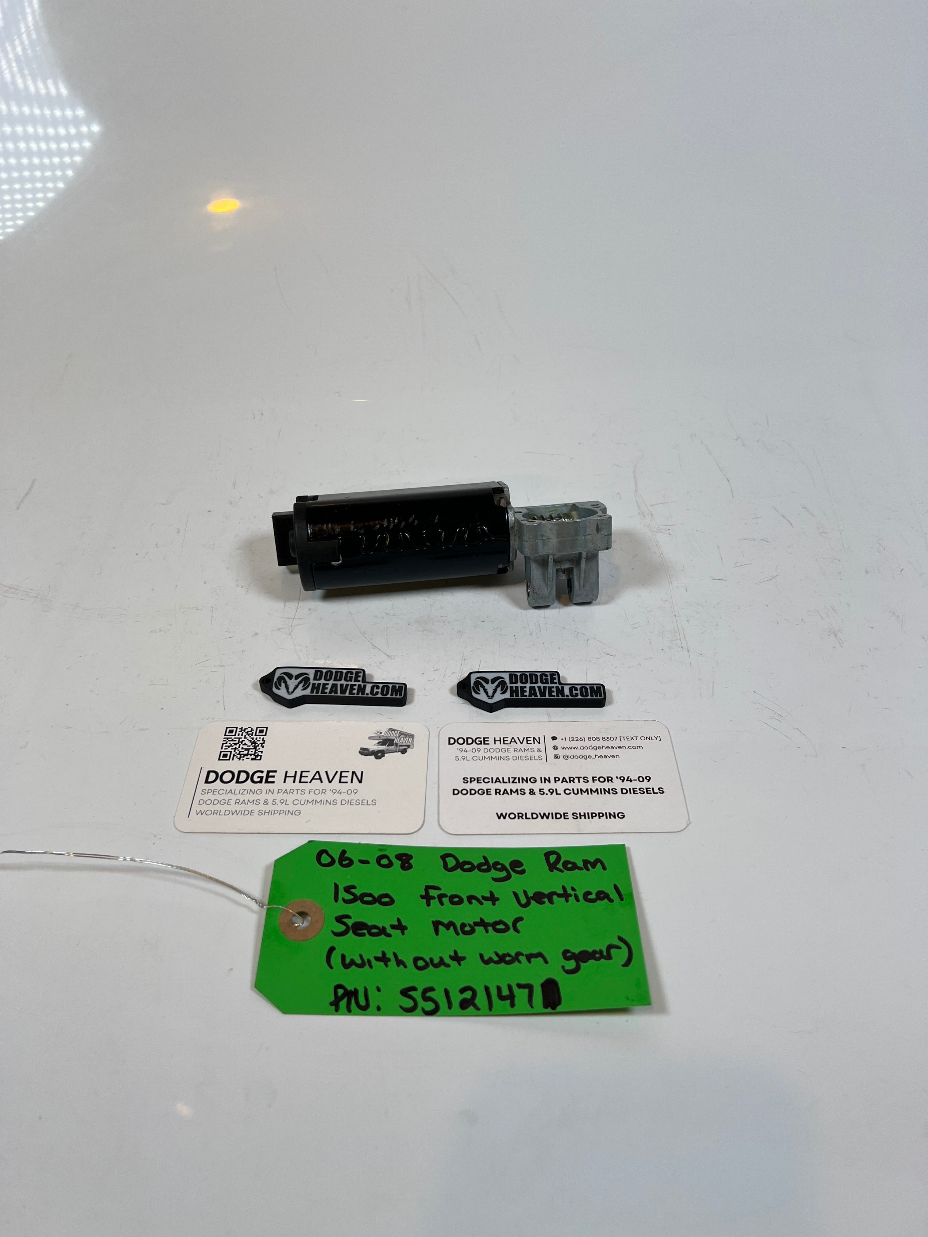 2006-2008 Dodge Ram 1500 Front Vertical Seat Motor W/O Worm Gear