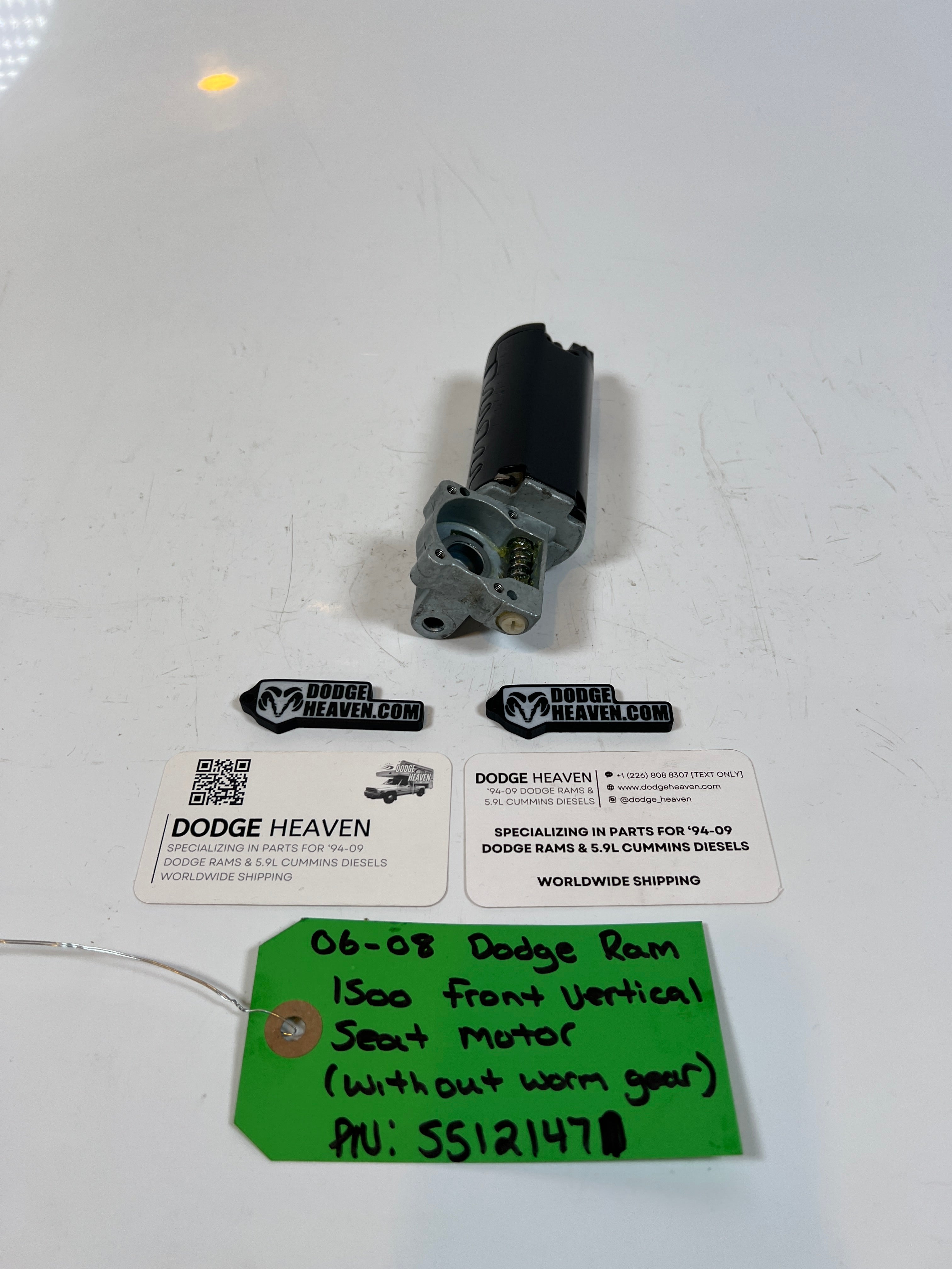 2006-2008 Dodge Ram 1500 Front Vertical Seat Motor W/O Worm Gear