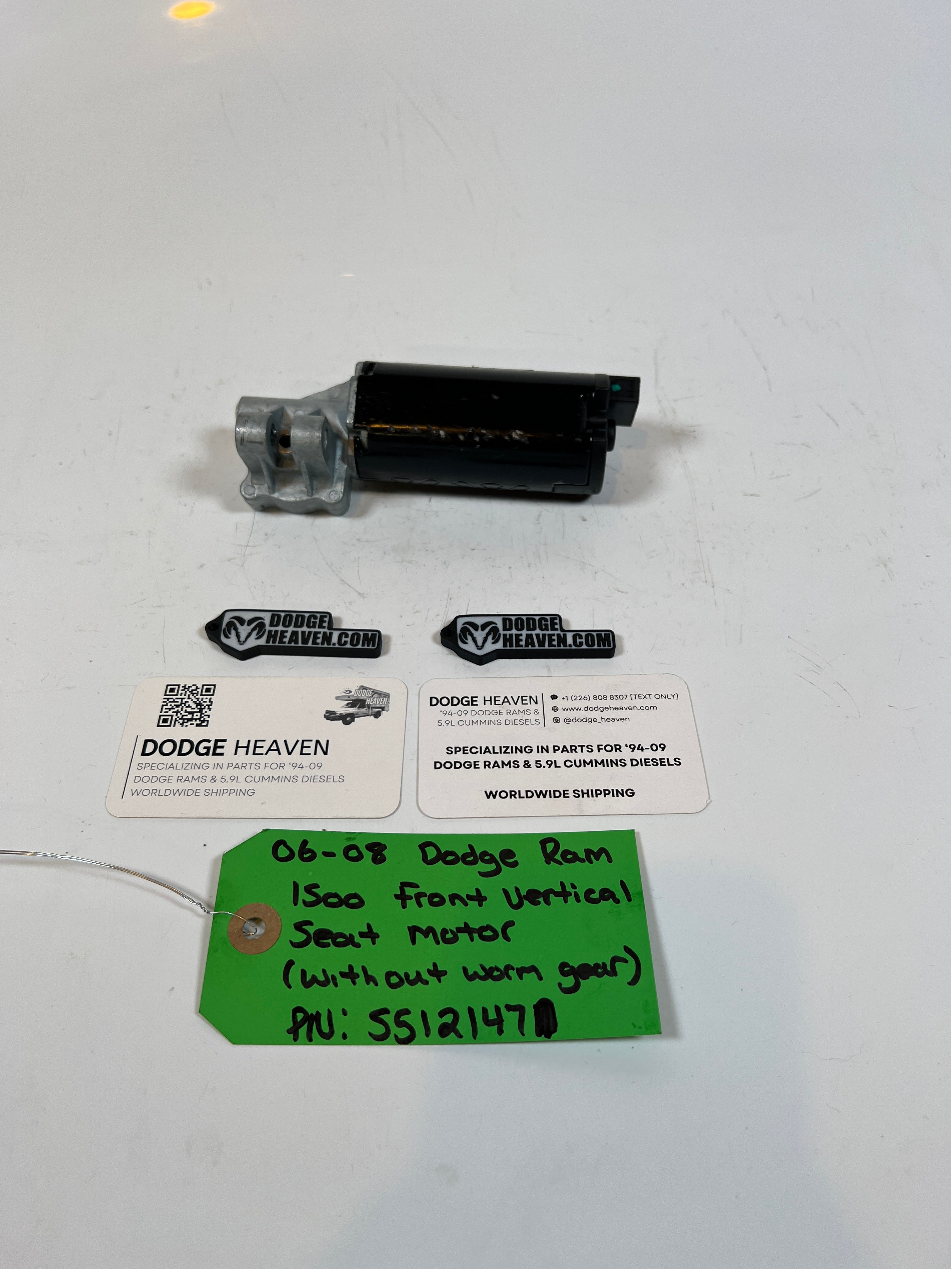 2006-2008 Dodge Ram 1500 Front Vertical Seat Motor W/O Worm Gear