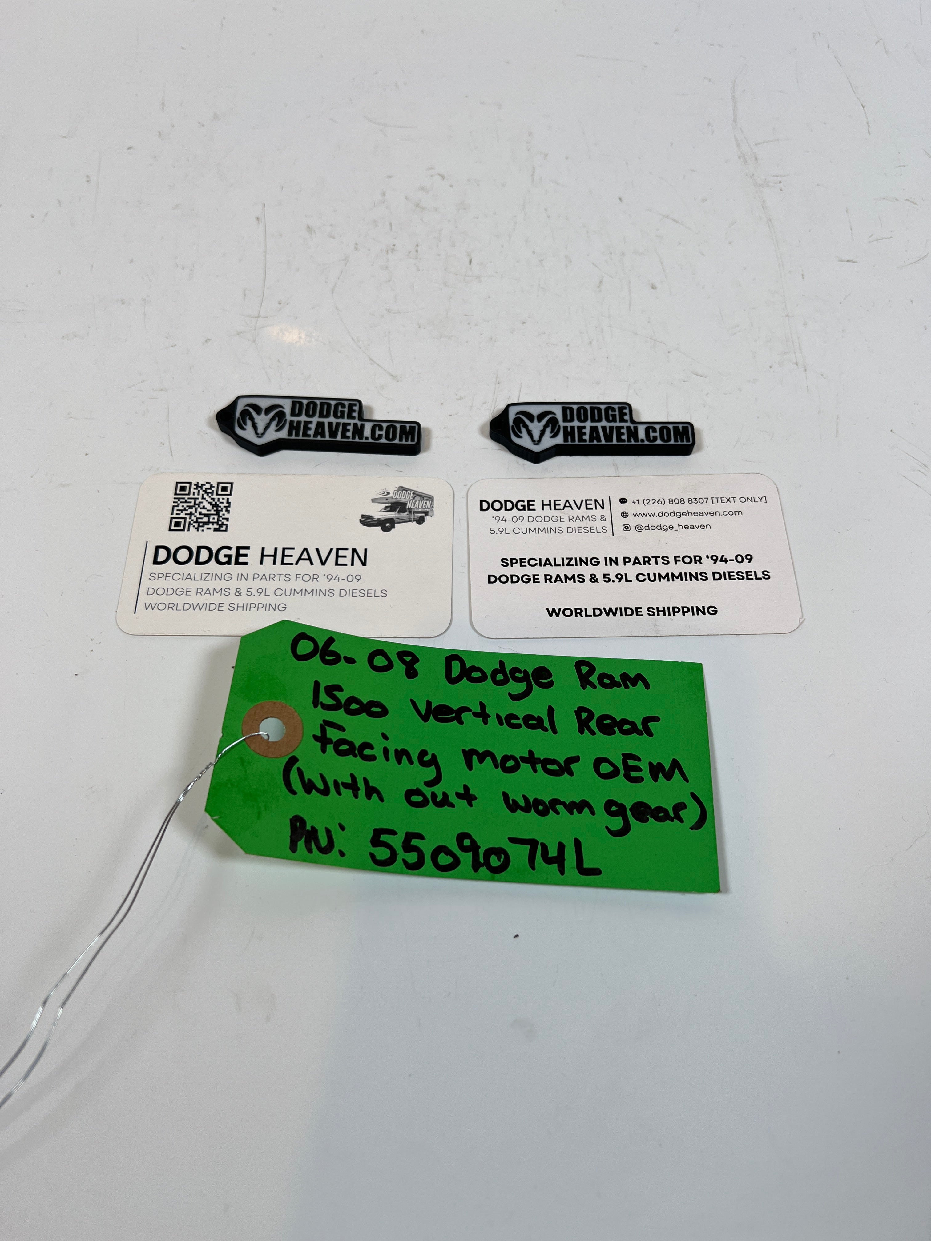 2006-2008 Dodge Ram 1500 Vertical Rear Facing Seat Motor W/O Worm Gear